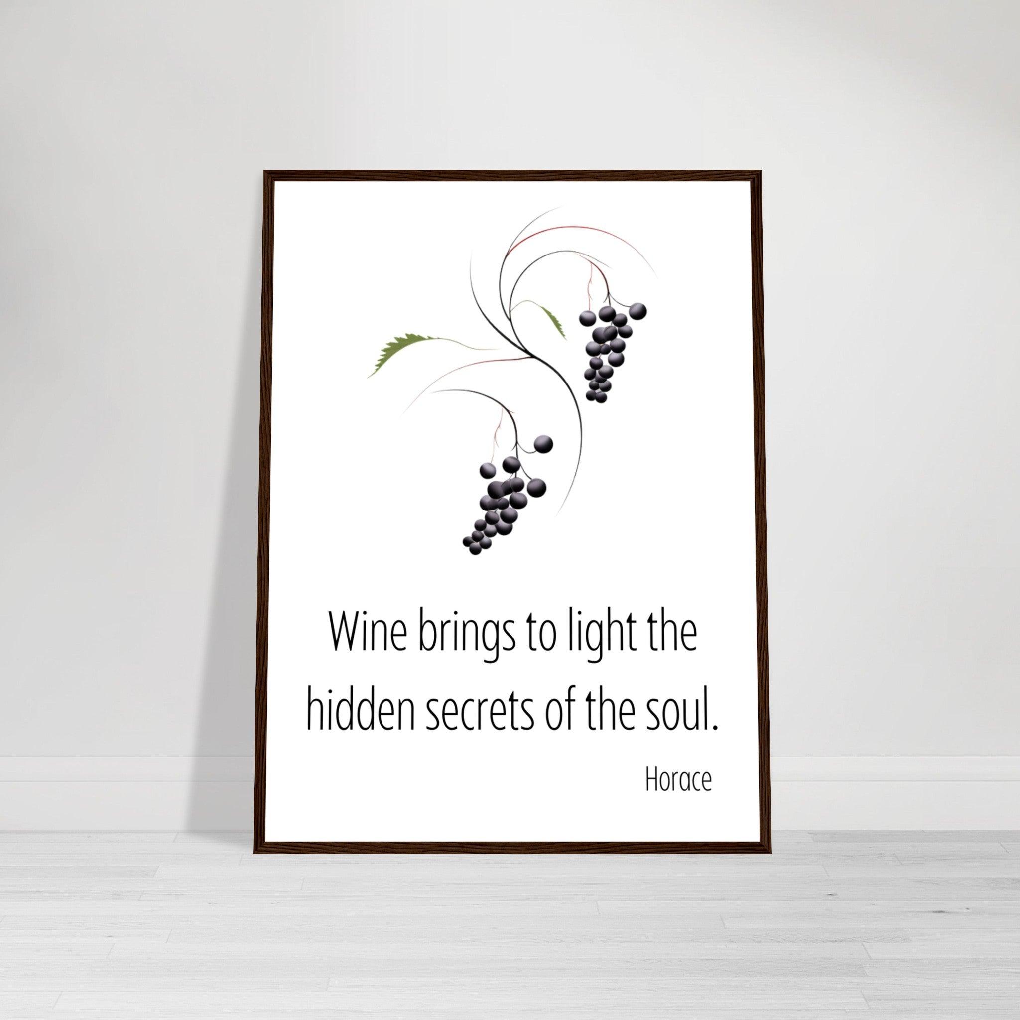 Wine Quotes Wall Art: Soul's Secrets - SOMM DIGI