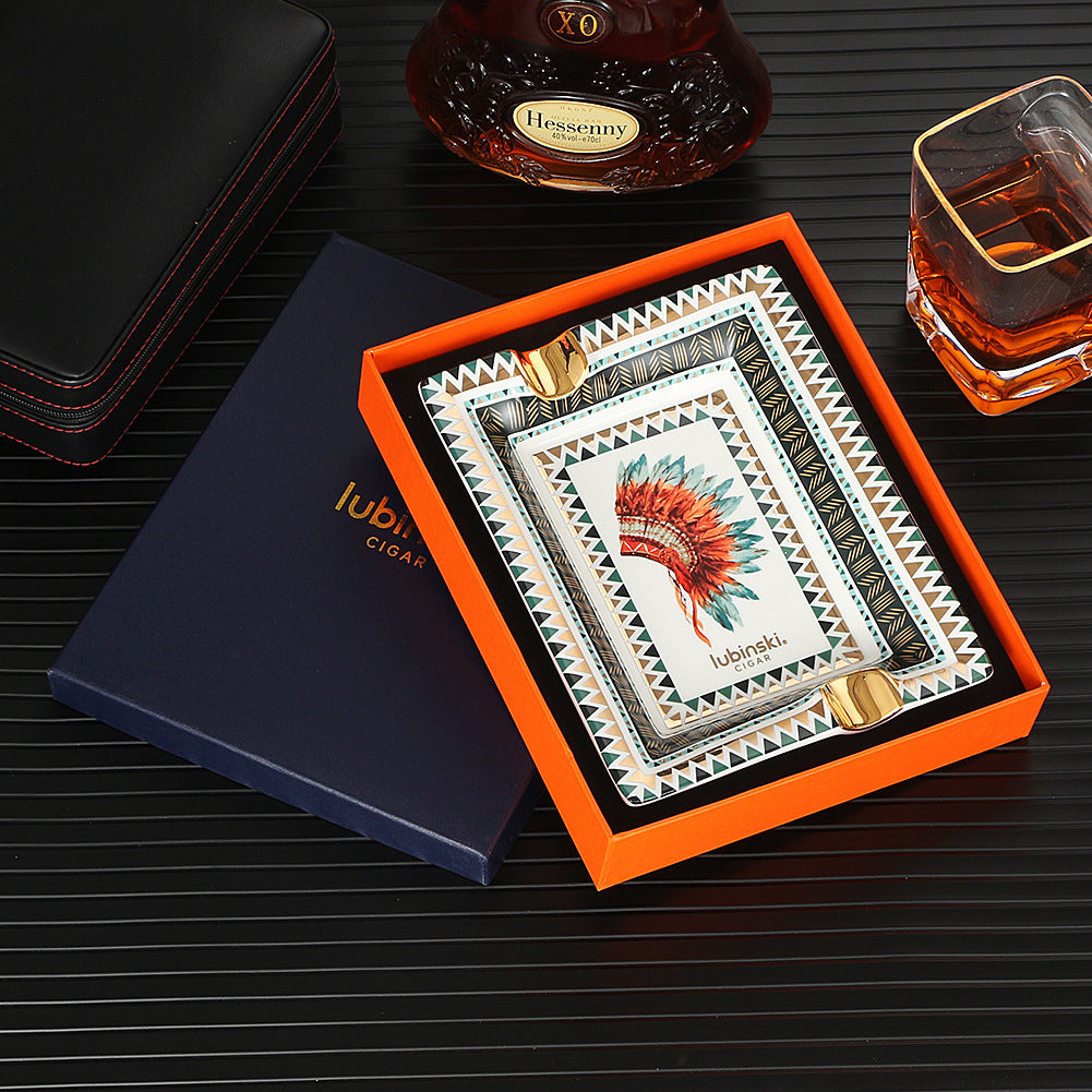 Colorful Ceramic Cigar Ashtray