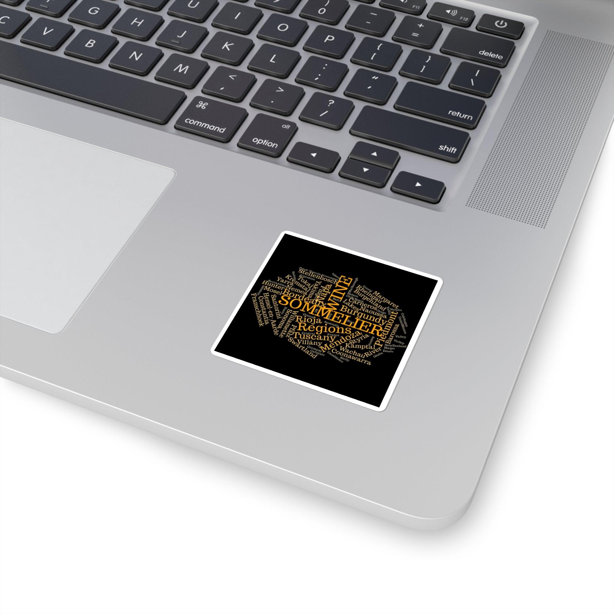 Sommelier Wine Region Square Stickers - SOMM DIGI