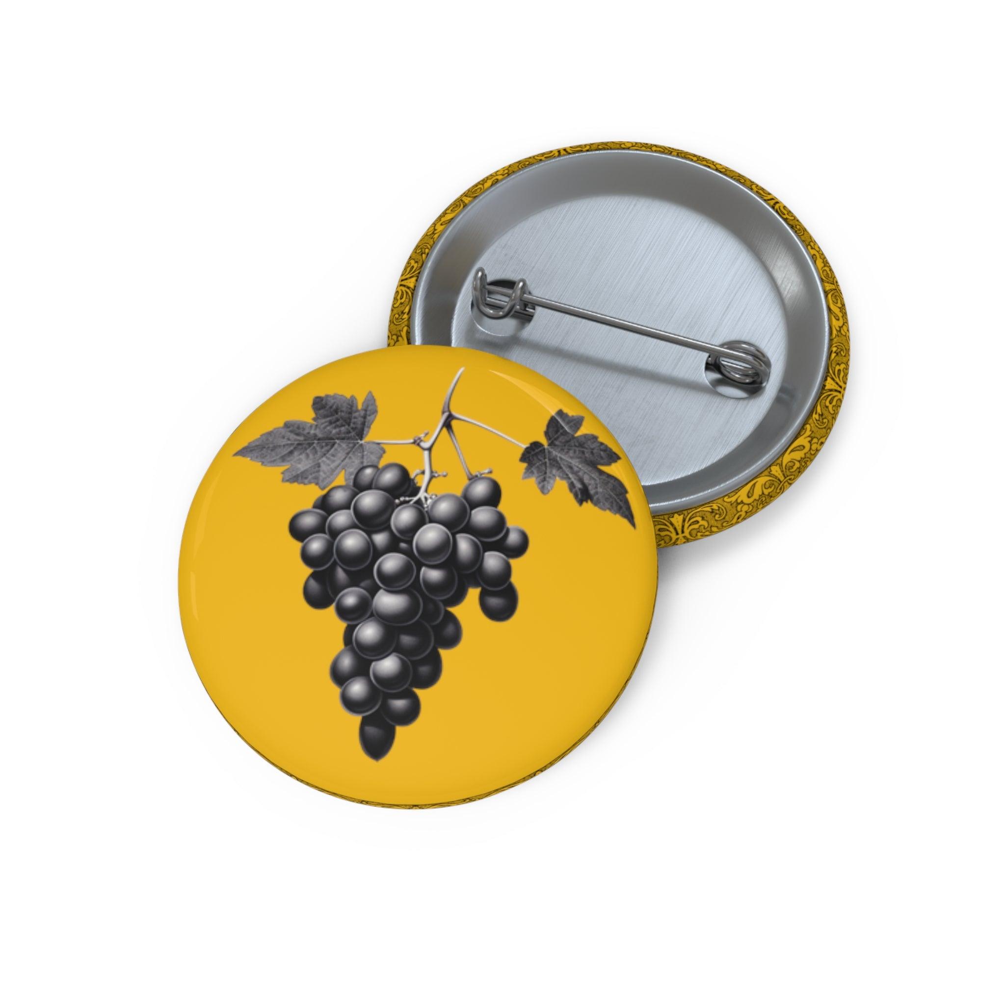 Grape Custom Pin Buttons - SOMM DIGI