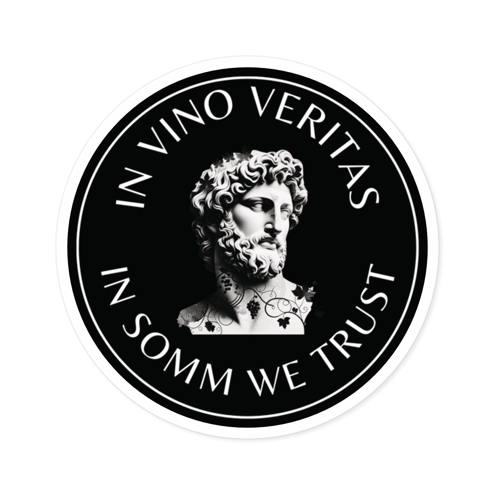 In Vino Veritas Round Stickers, Indoor\Outdoor - SOMM DIGI