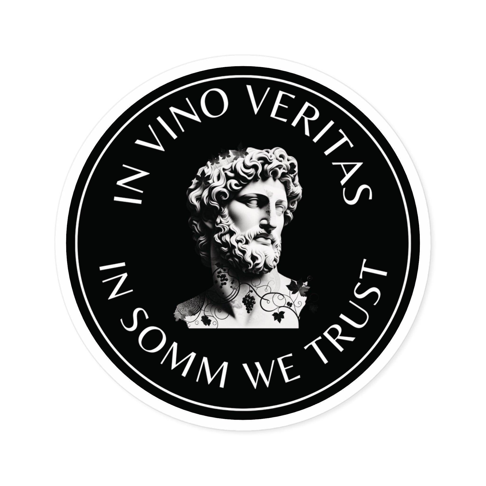 In Vino Veritas Round Stickers, Indoor\Outdoor - SOMM DIGI