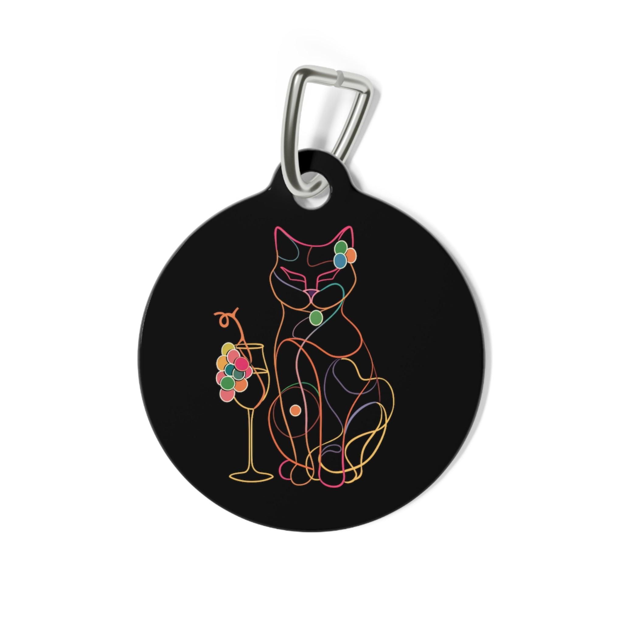 Rosé Reverie: Elegant Sips Pet Tag - SOMM DIGI