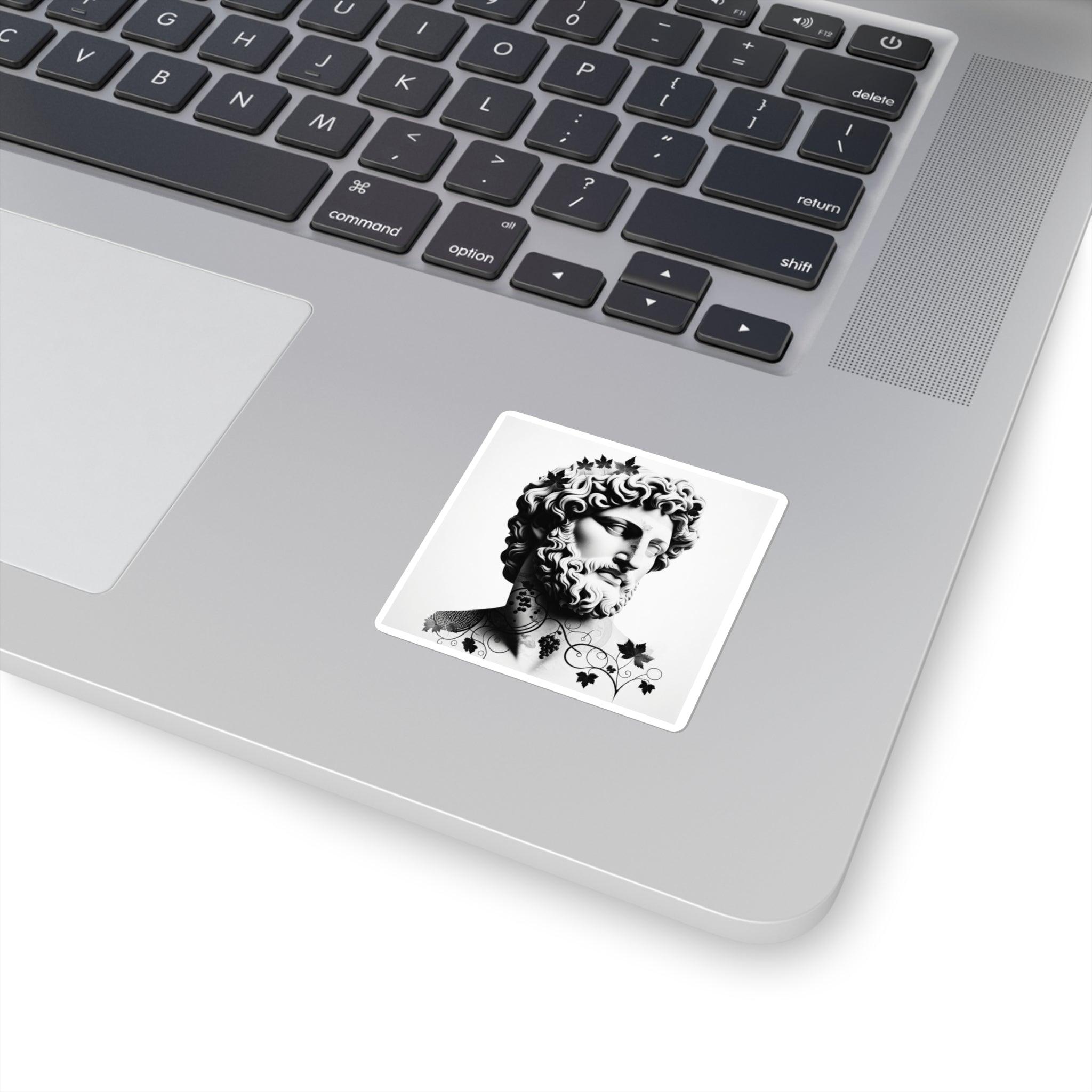 Bacchus Laptop Sticker: Vintage Meets Modern - SOMM DIGI