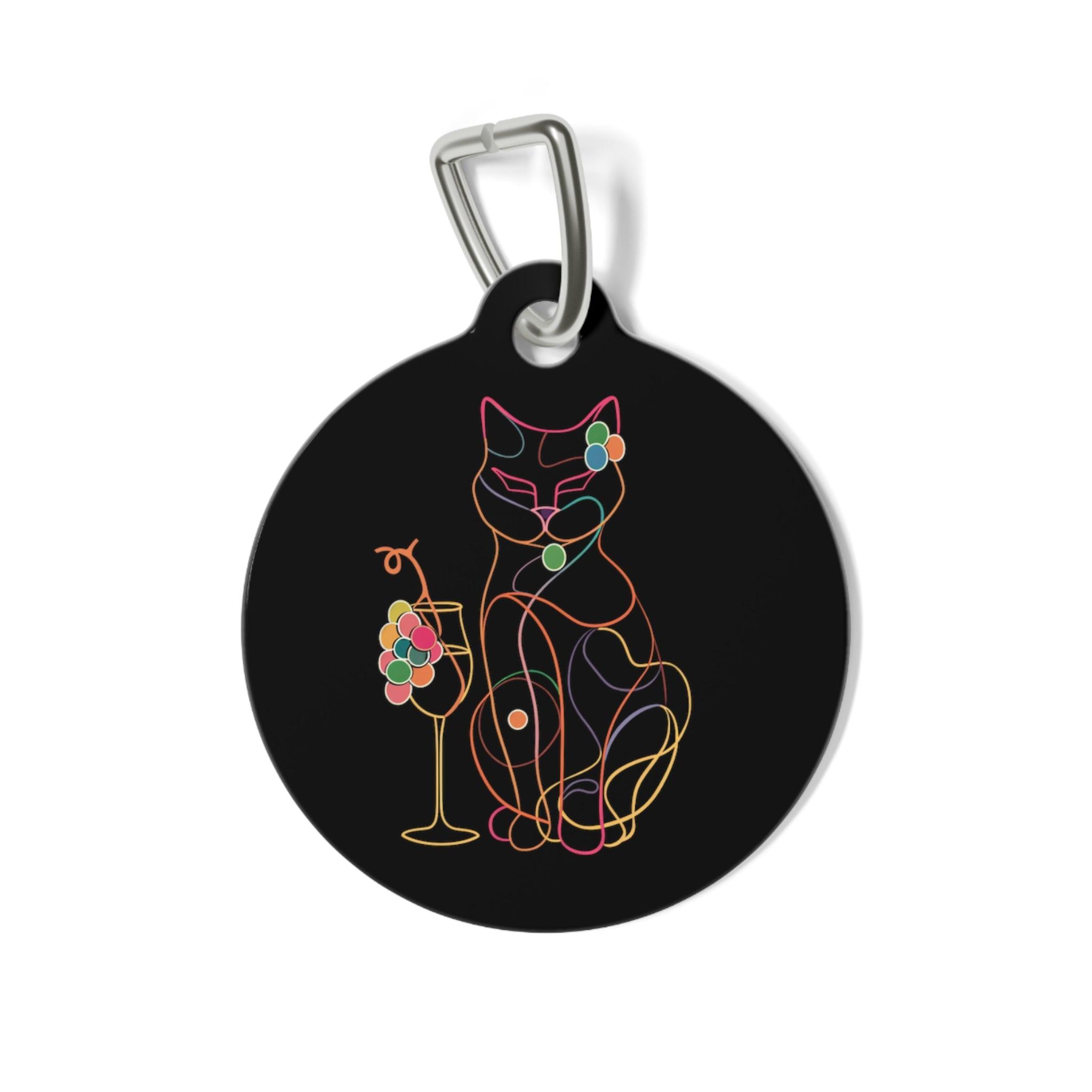 Rosé Reverie: Elegant Sips Pet Tag - SOMM DIGI