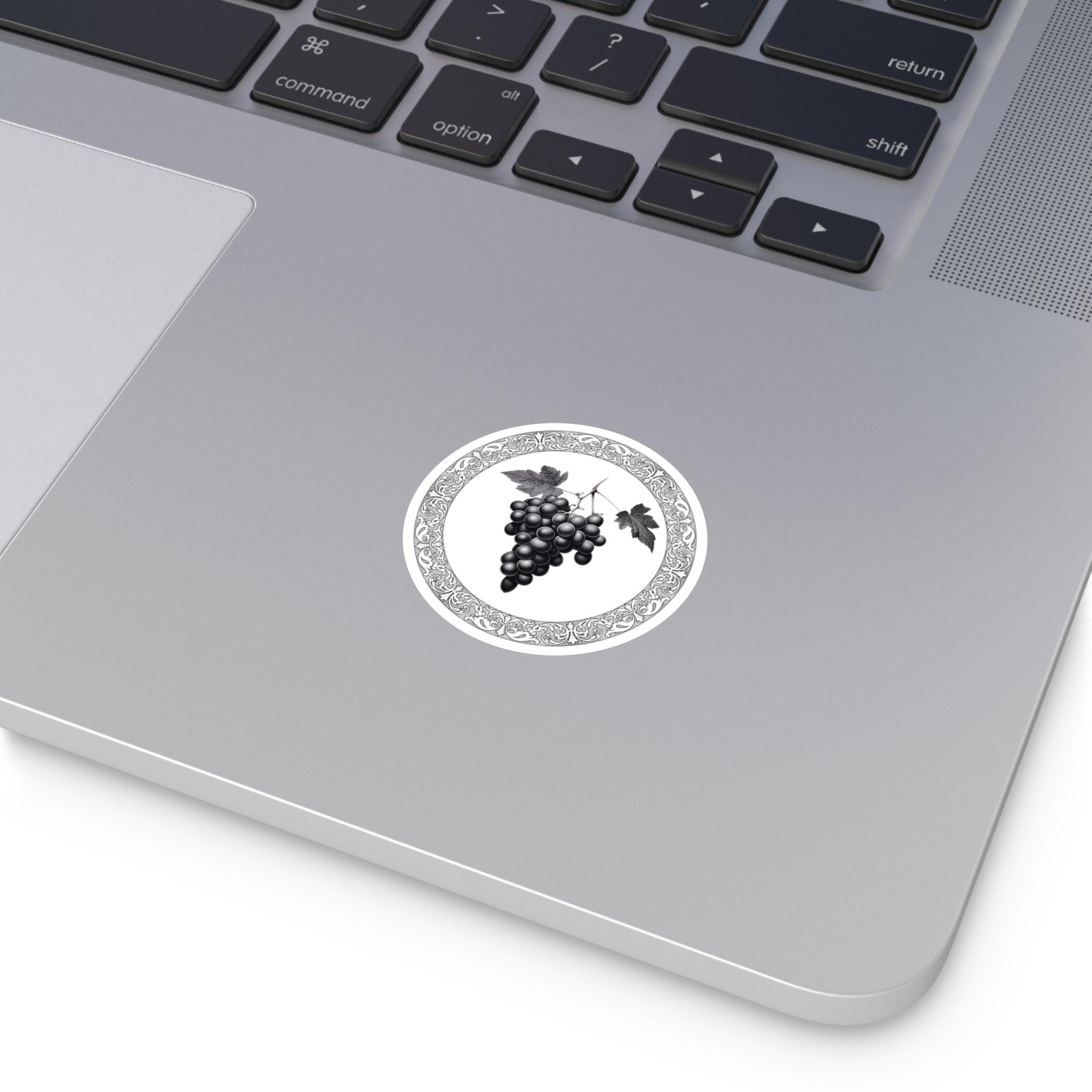 Classic Grape Round Stickers, Indoor\Outdoor - SOMM DIGI