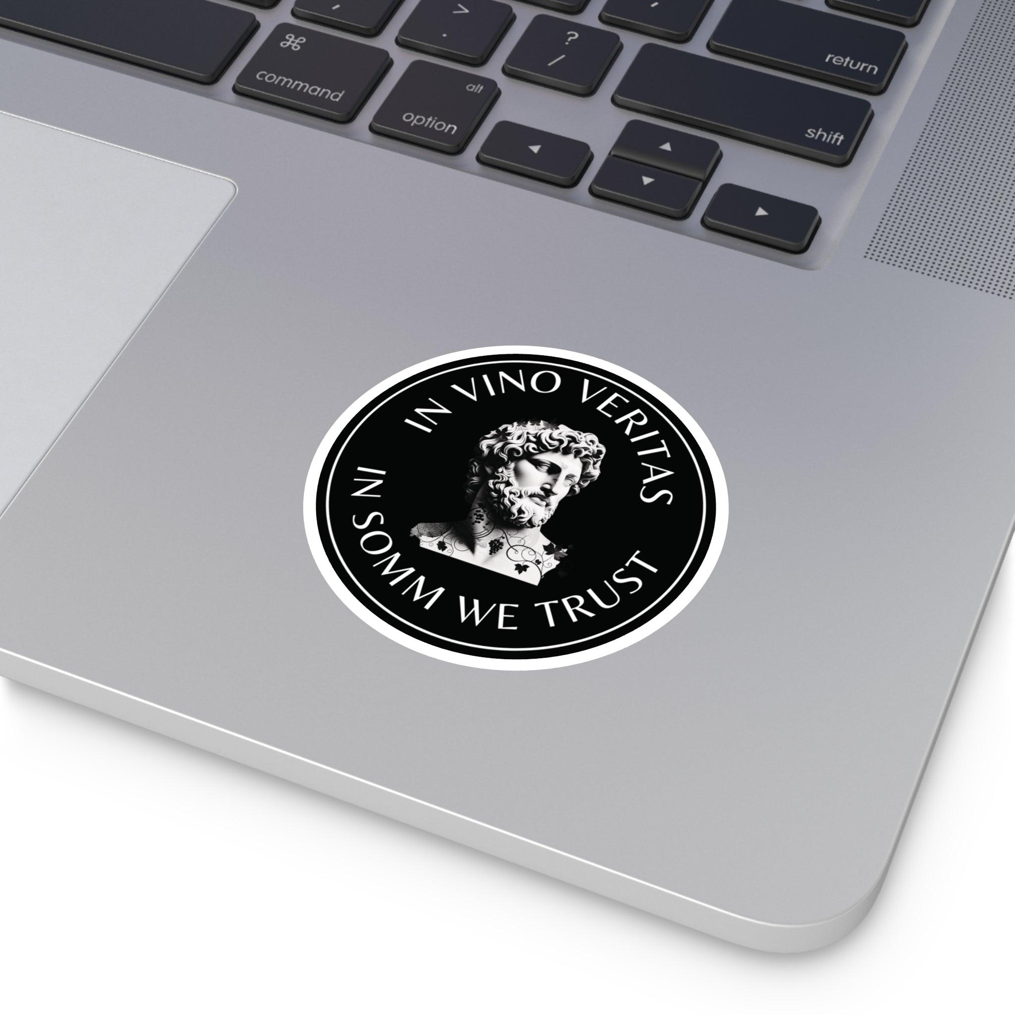 In Vino Veritas Round Stickers, Indoor\Outdoor - SOMM DIGI