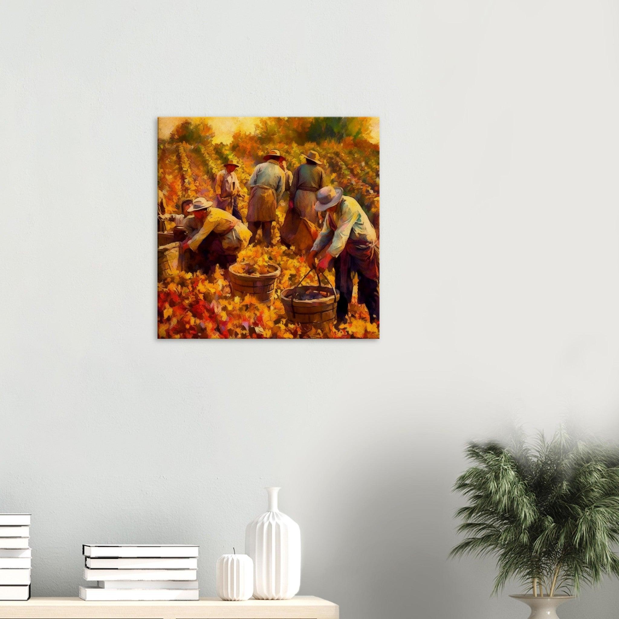 Impressionist Harvest Canvas - A Vineyard's Story in Brushstrokes - SOMM DIGI