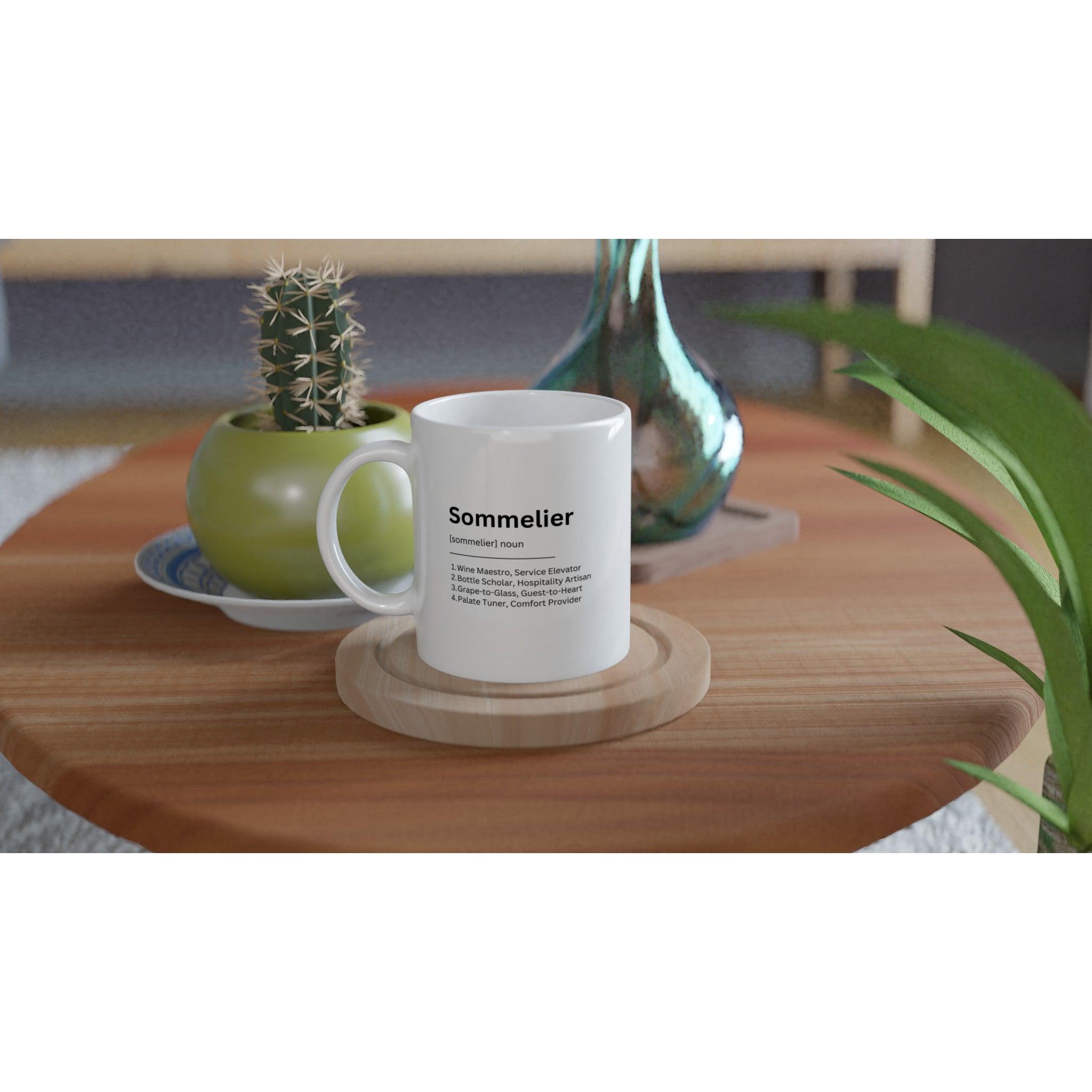 Sommelier White 11oz Ceramic Mug - SOMM DIGI