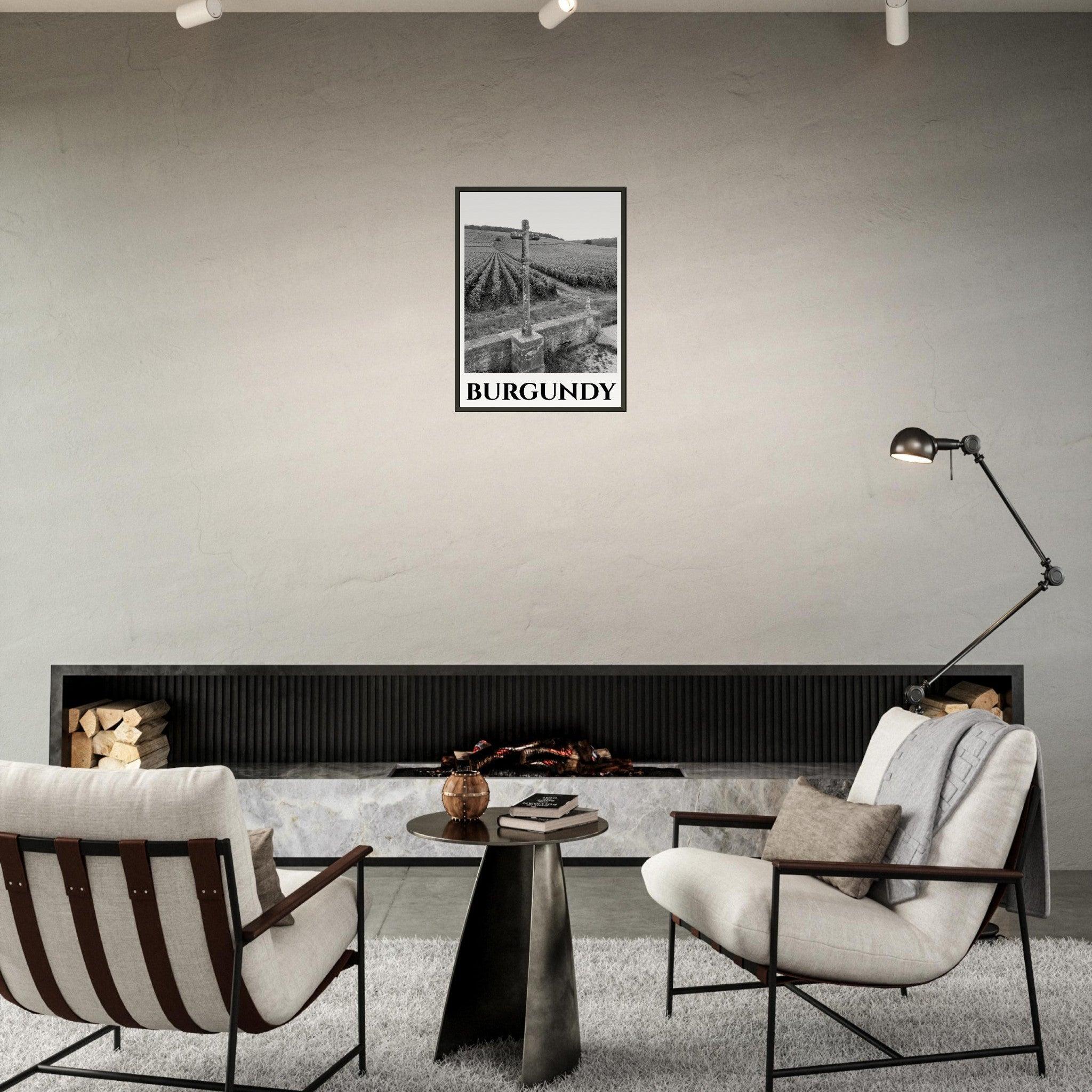 Timeless Elegance: The Burgundy Vineyard Poster - SOMM DIGI