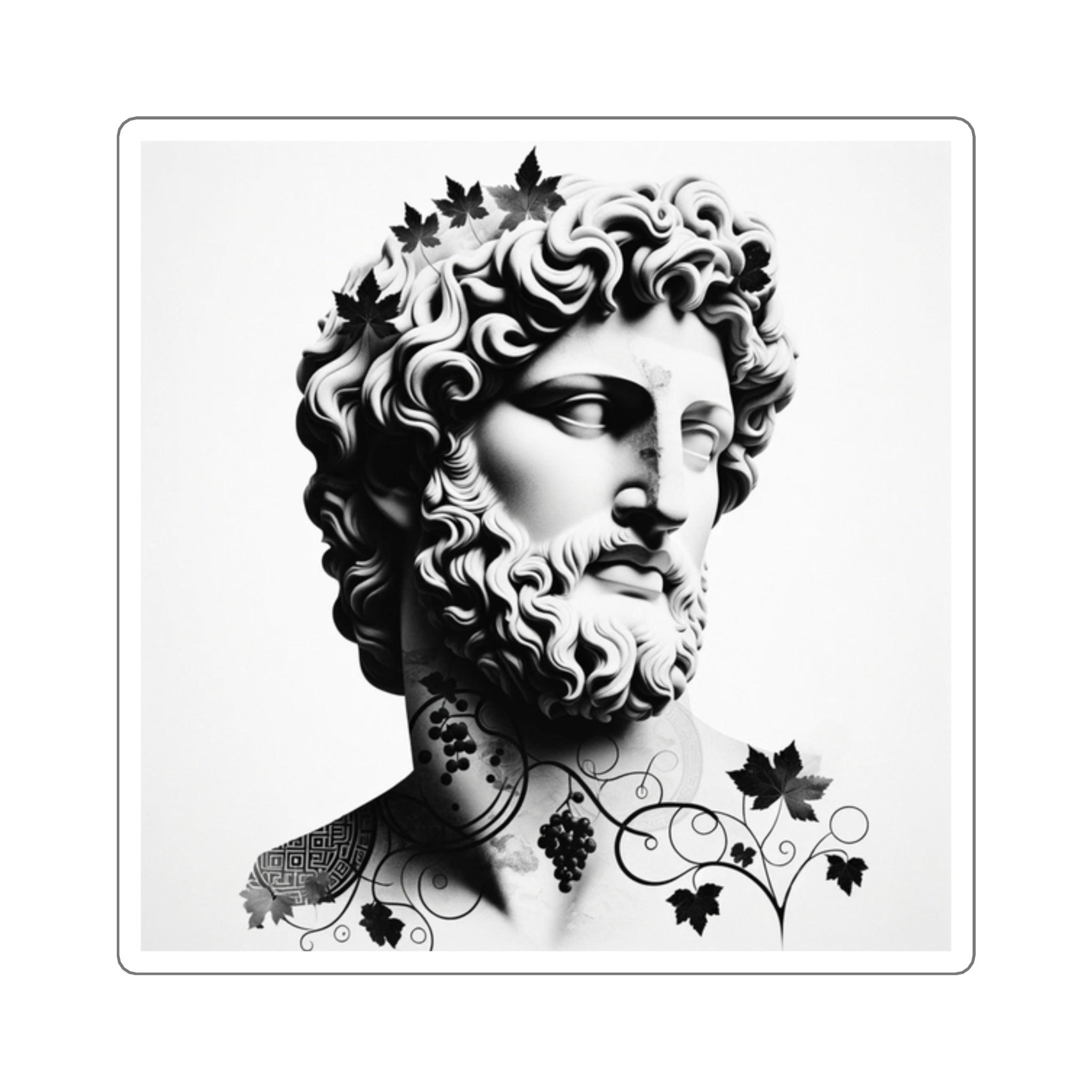 Bacchus Laptop Sticker: Vintage Meets Modern - SOMM DIGI