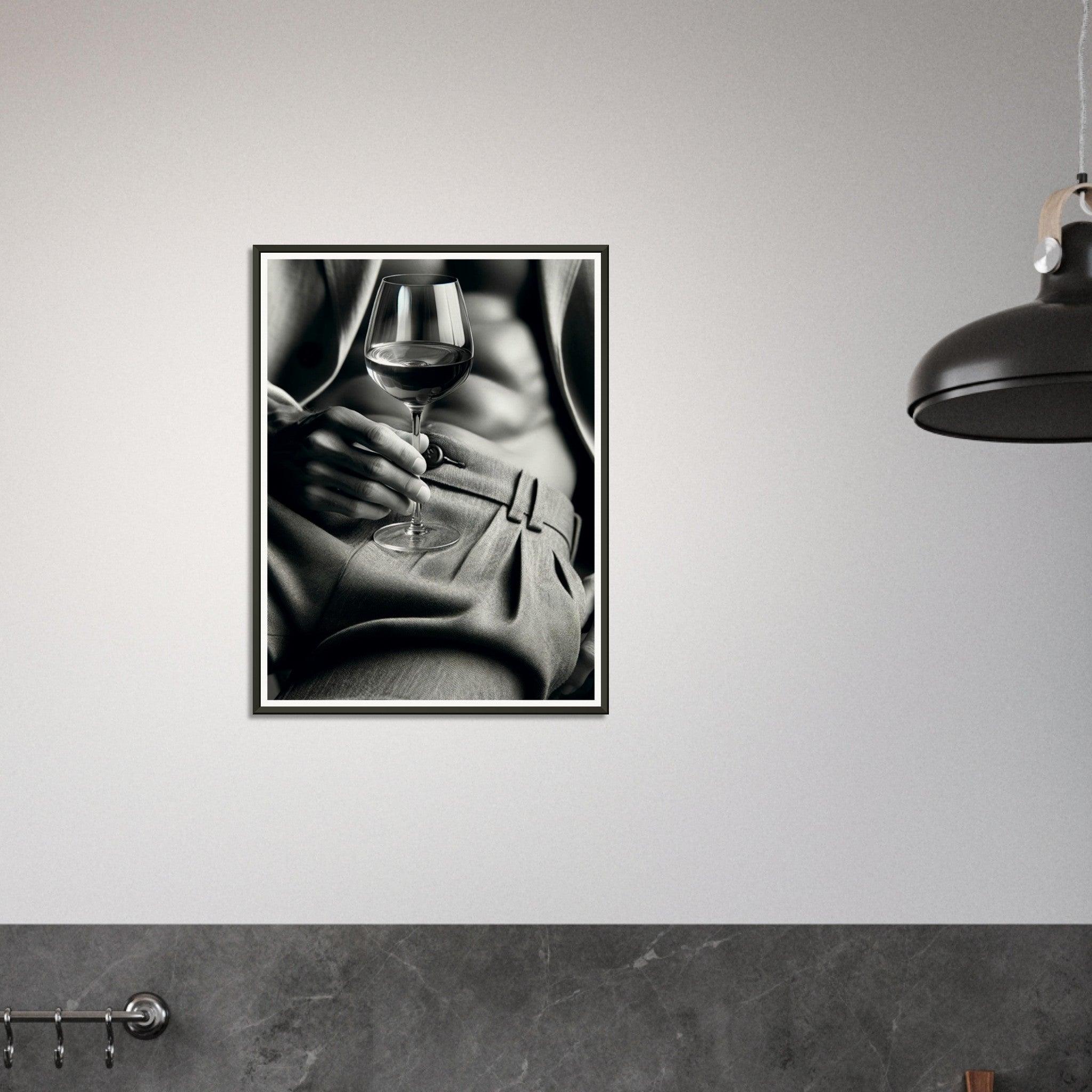 Refined Sip Framed Wine Poster - SOMM DIGI