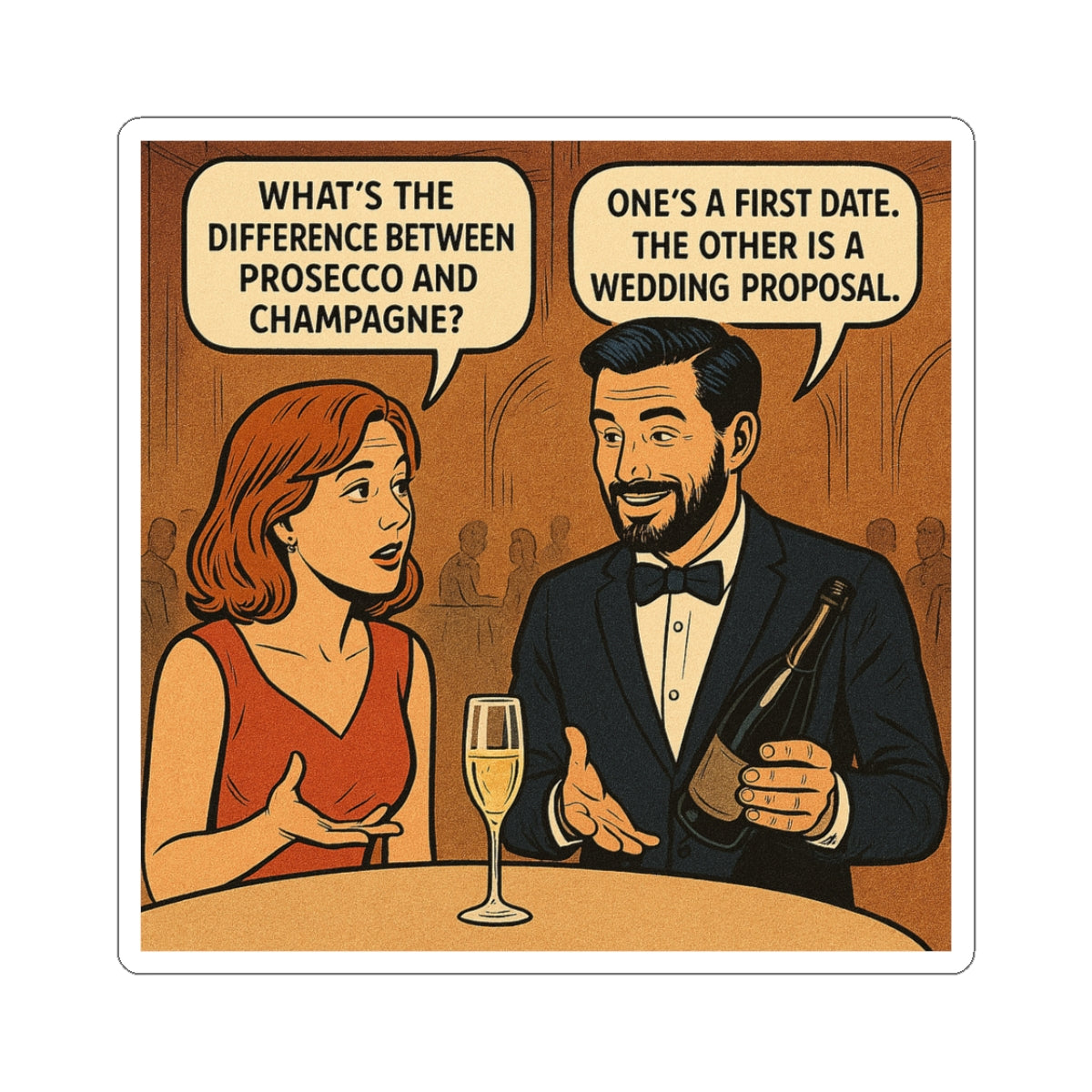 Sticker Set - Wine Comic Funny Design