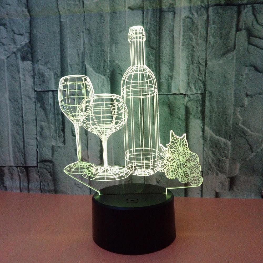 Wine bottle 3D night light - SOMM DIGI