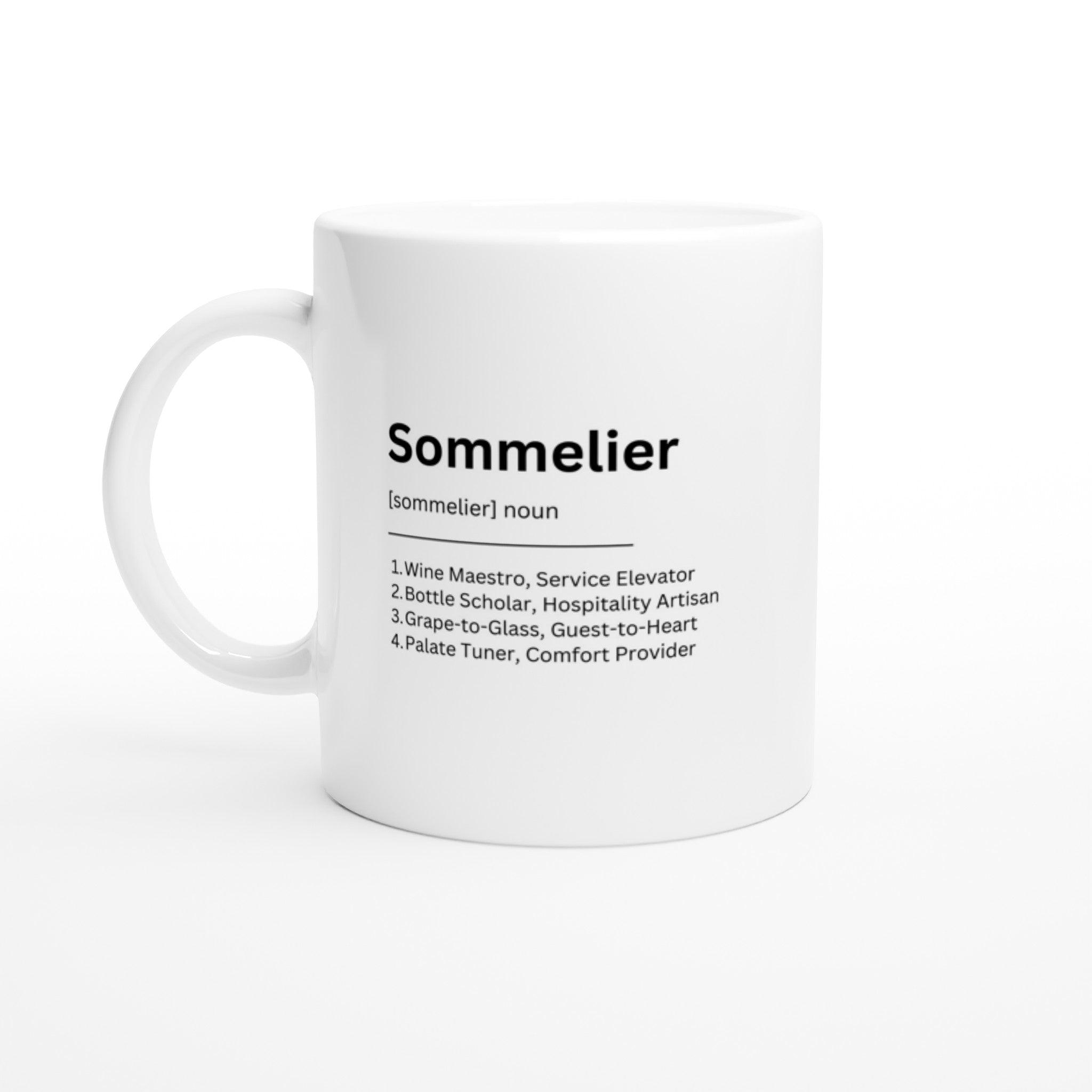 Sommelier White 11oz Ceramic Mug - SOMM DIGI