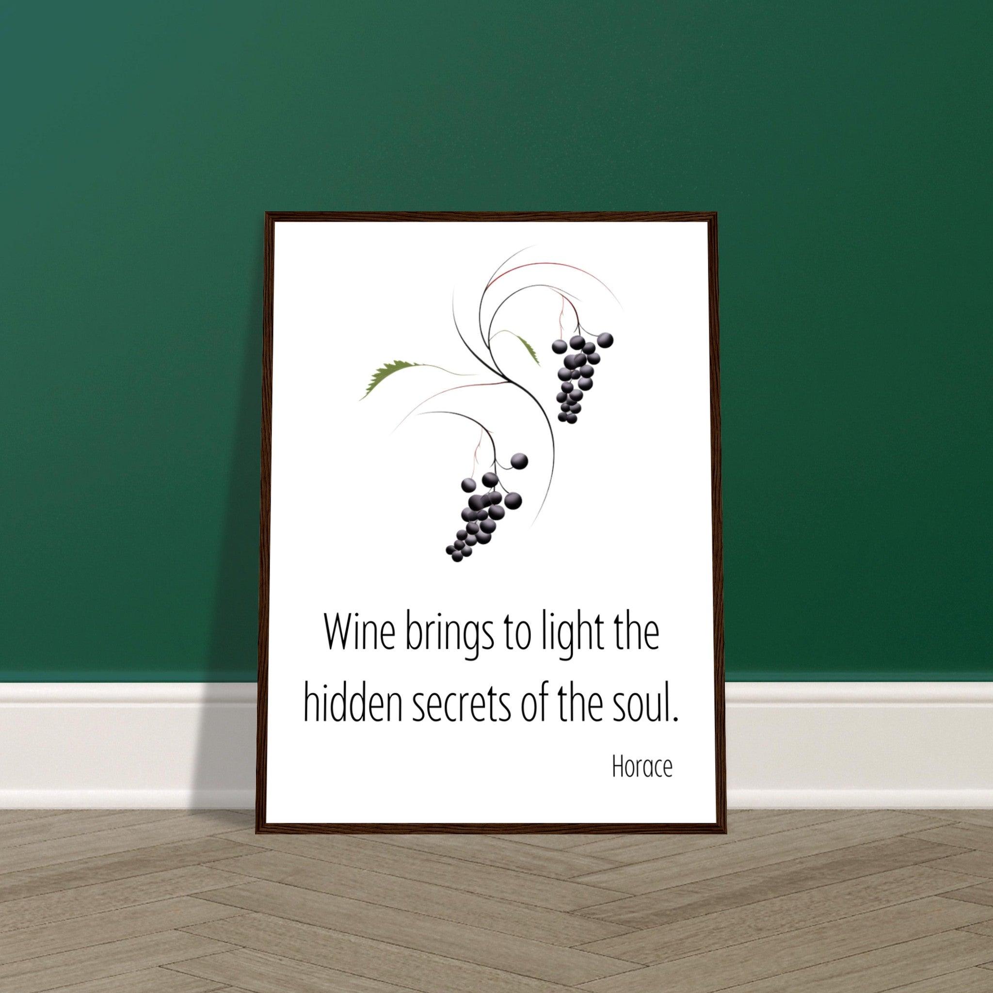 Wine Quotes Wall Art: Soul's Secrets - SOMM DIGI