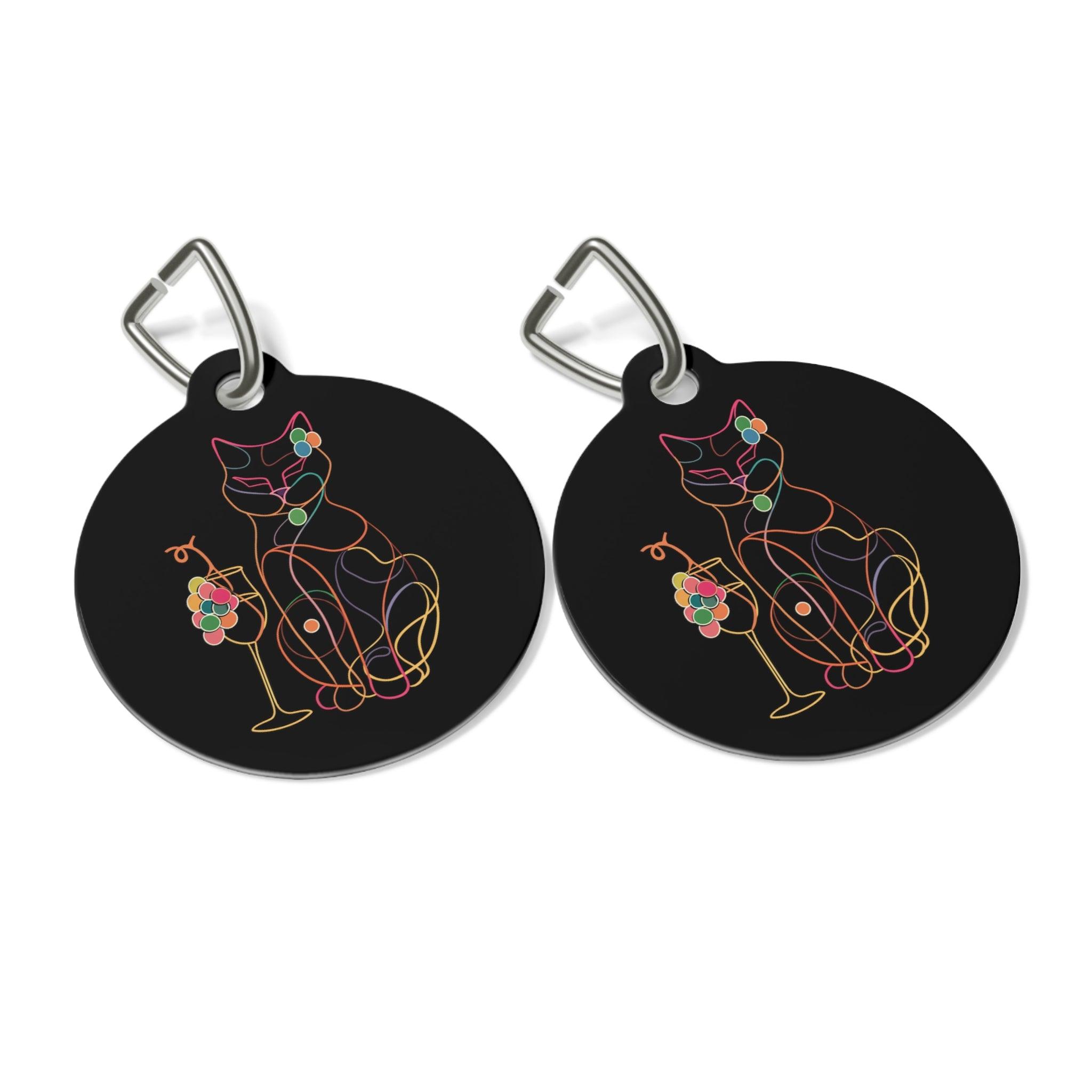 Rosé Reverie: Elegant Sips Pet Tag - SOMM DIGI