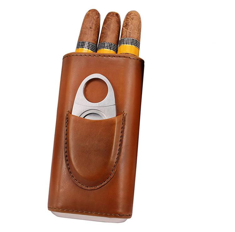 Two-end Hardware With Cigar Cutter, Cigar Holster, Portable Humidor - SOMM DIGI