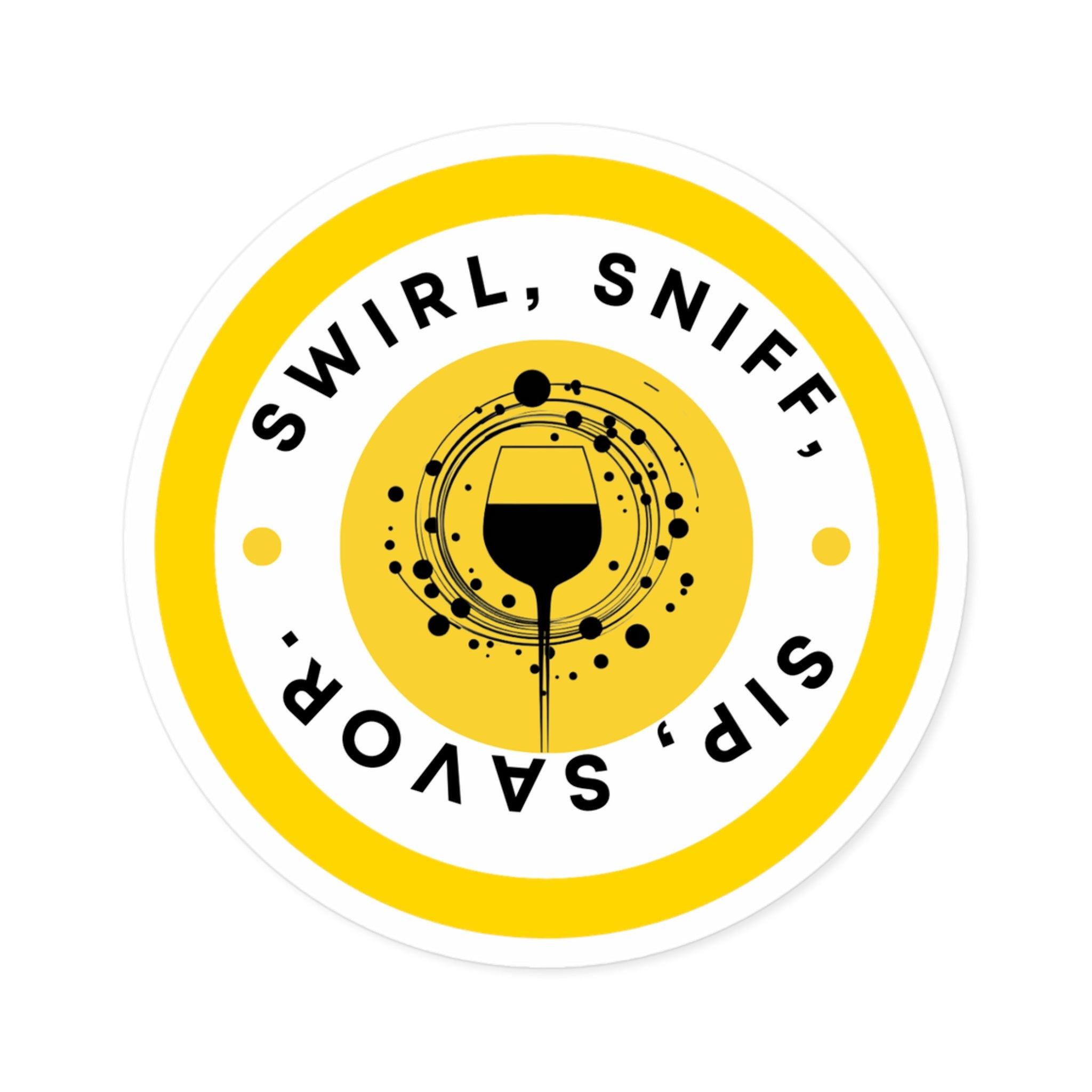 Wine Tasting Round Stickers, Indoor\Outdoor - SOMM DIGI