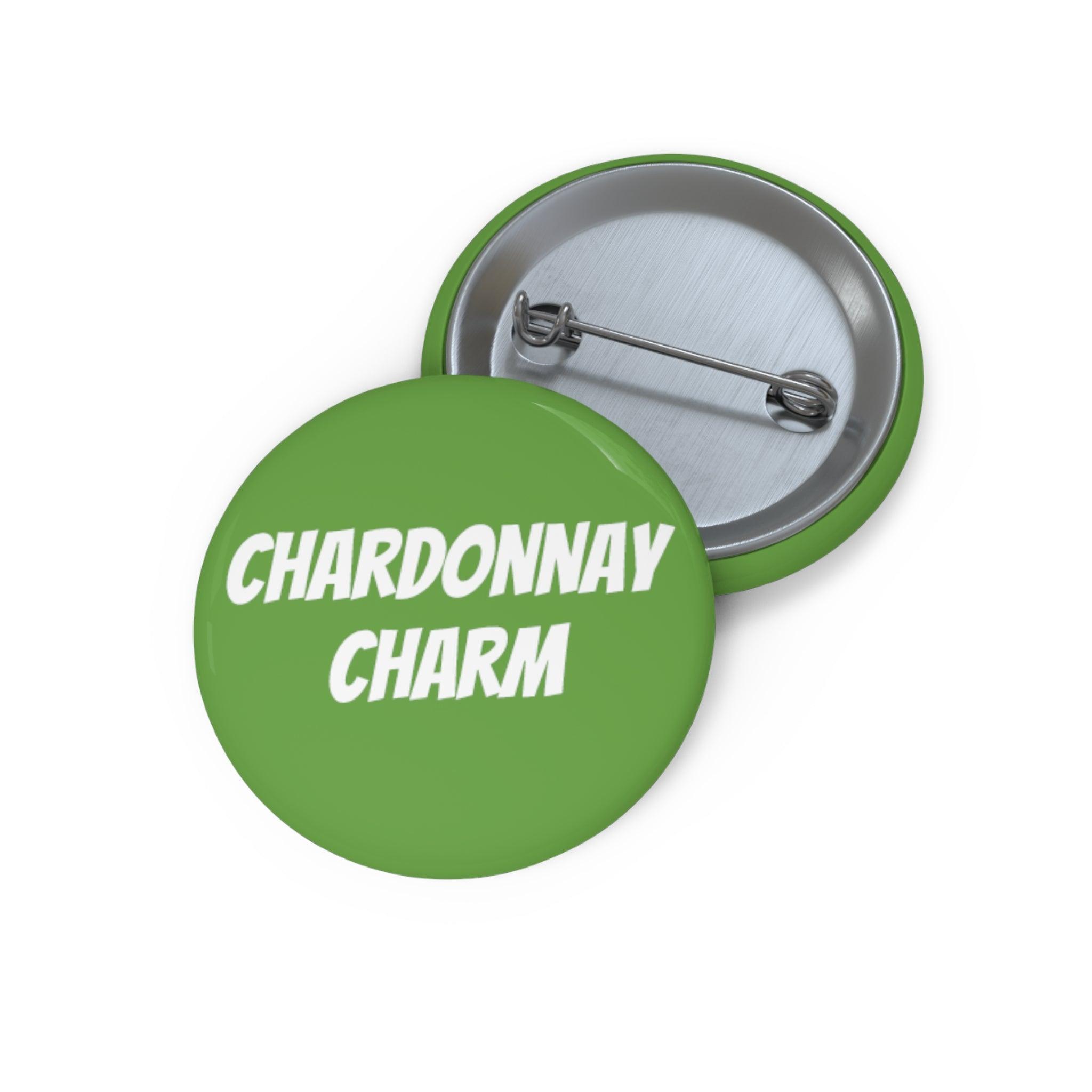 Chardonnay Charm Pin Buttons - SOMM DIGI