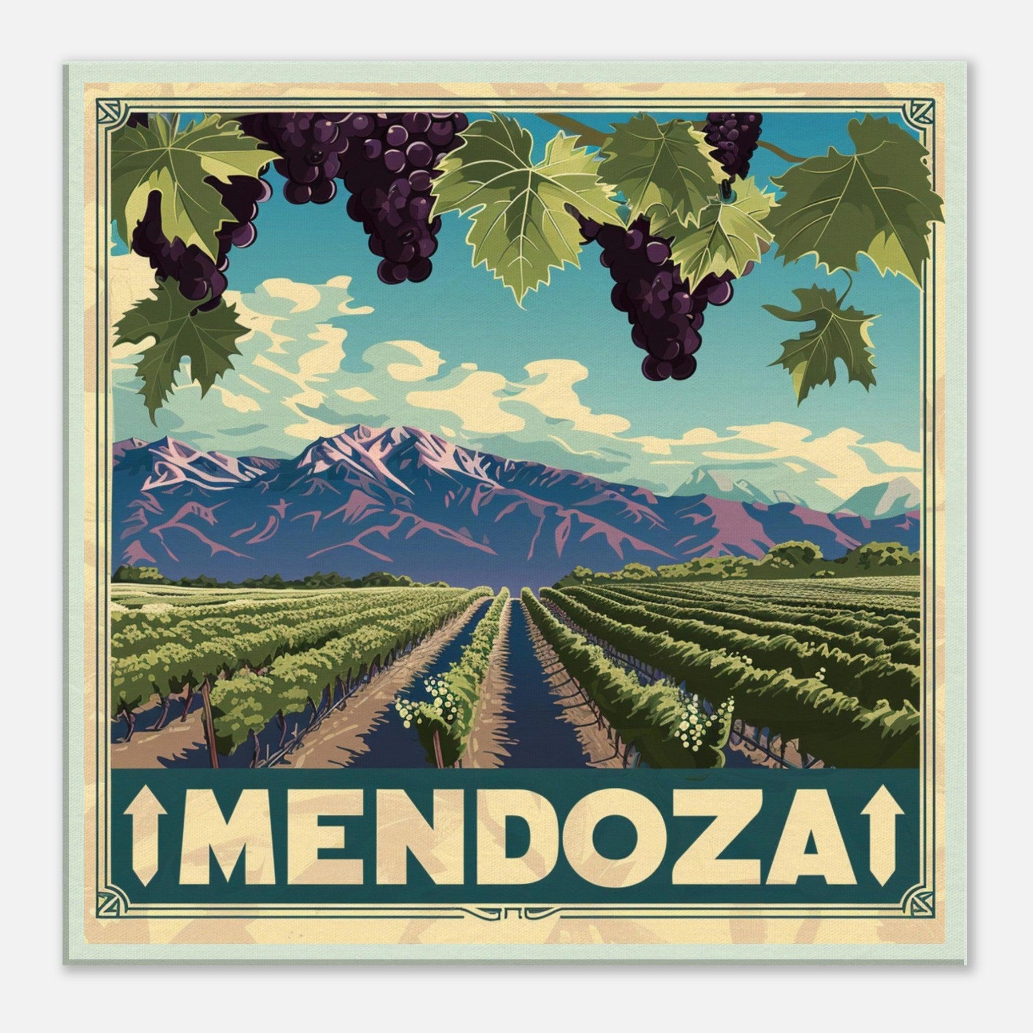 mendoza wine poster canvas art