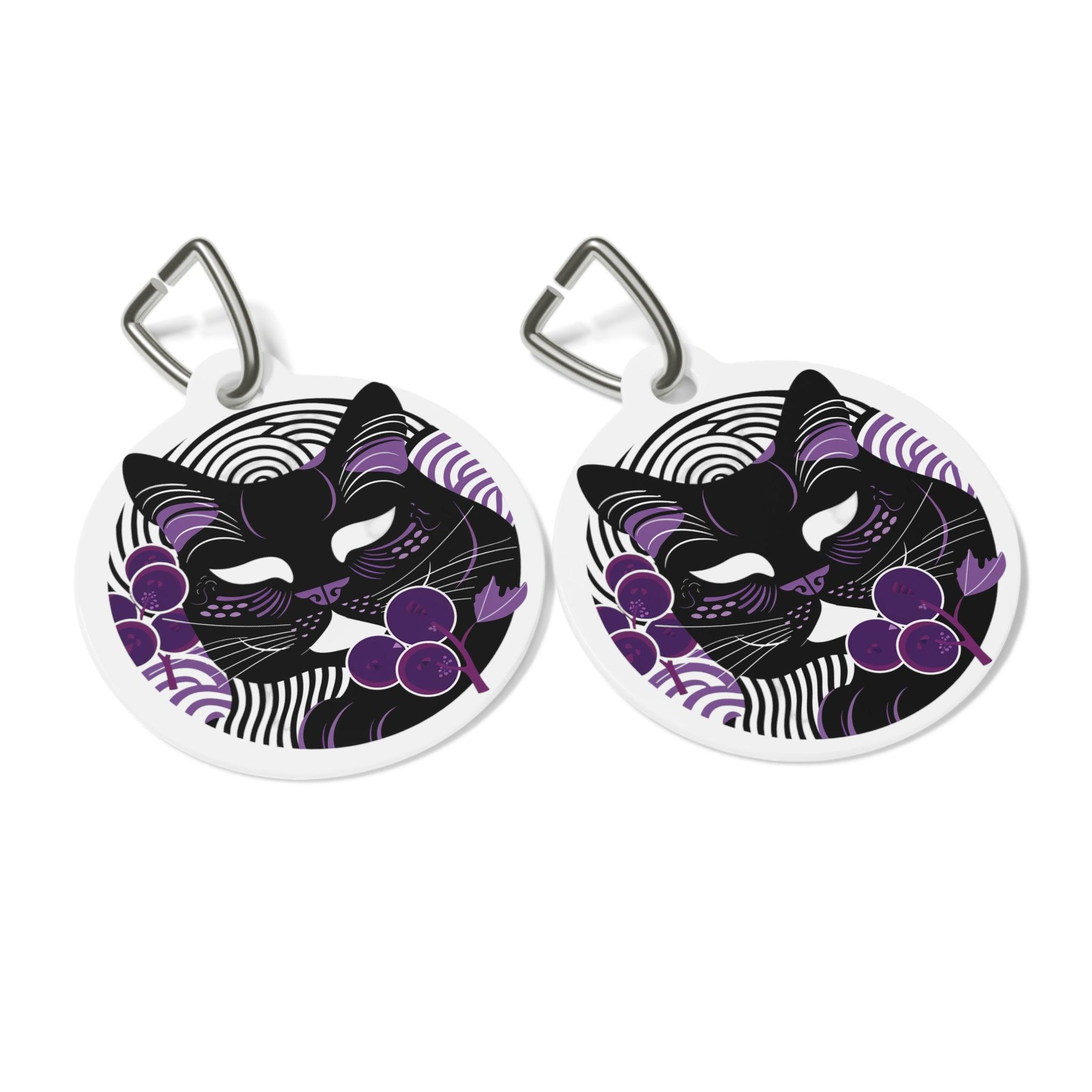 Midnight Florals: Wine & Whiskers Elegance Tag - SOMM DIGI