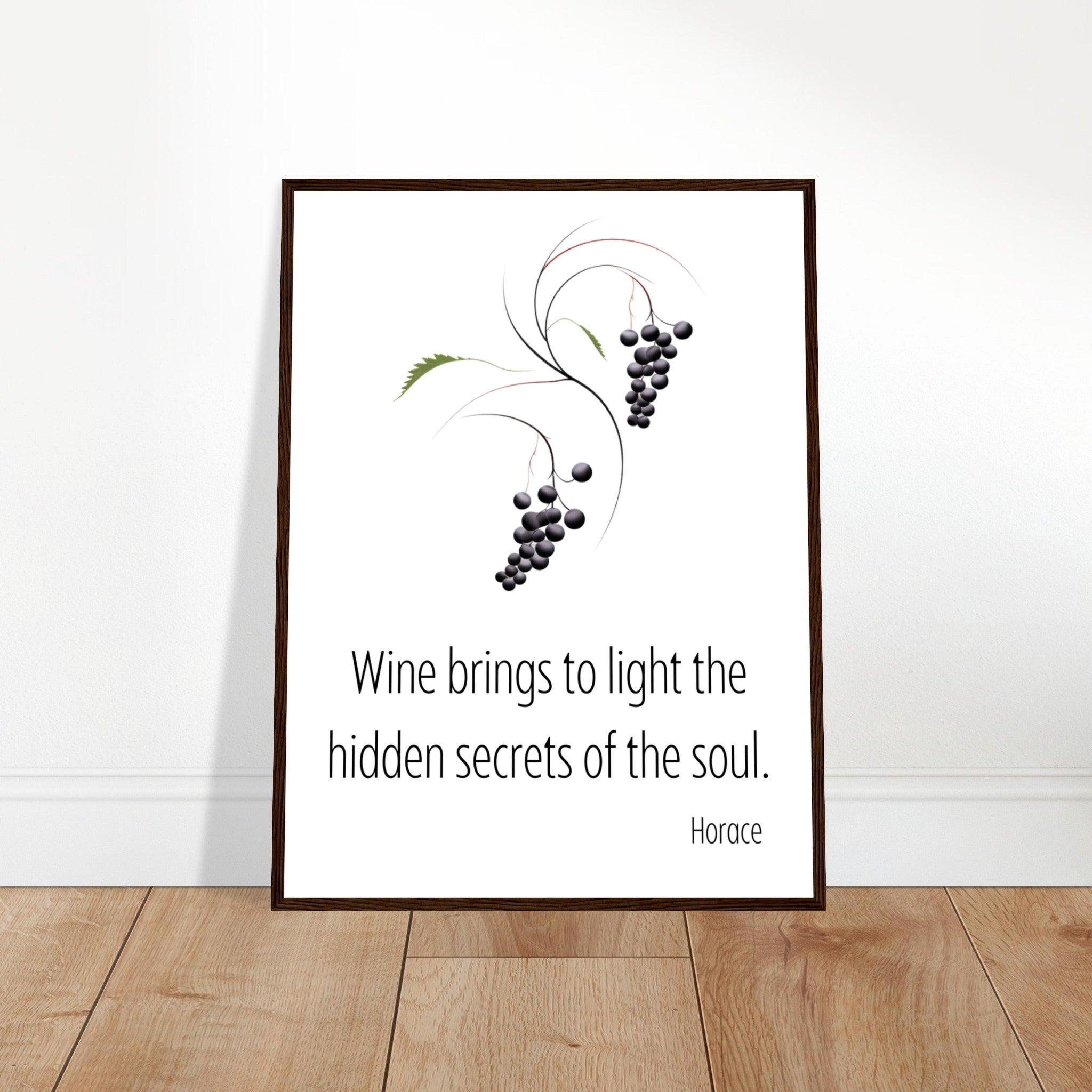 Wine Quotes Wall Art: Soul's Secrets - SOMM DIGI