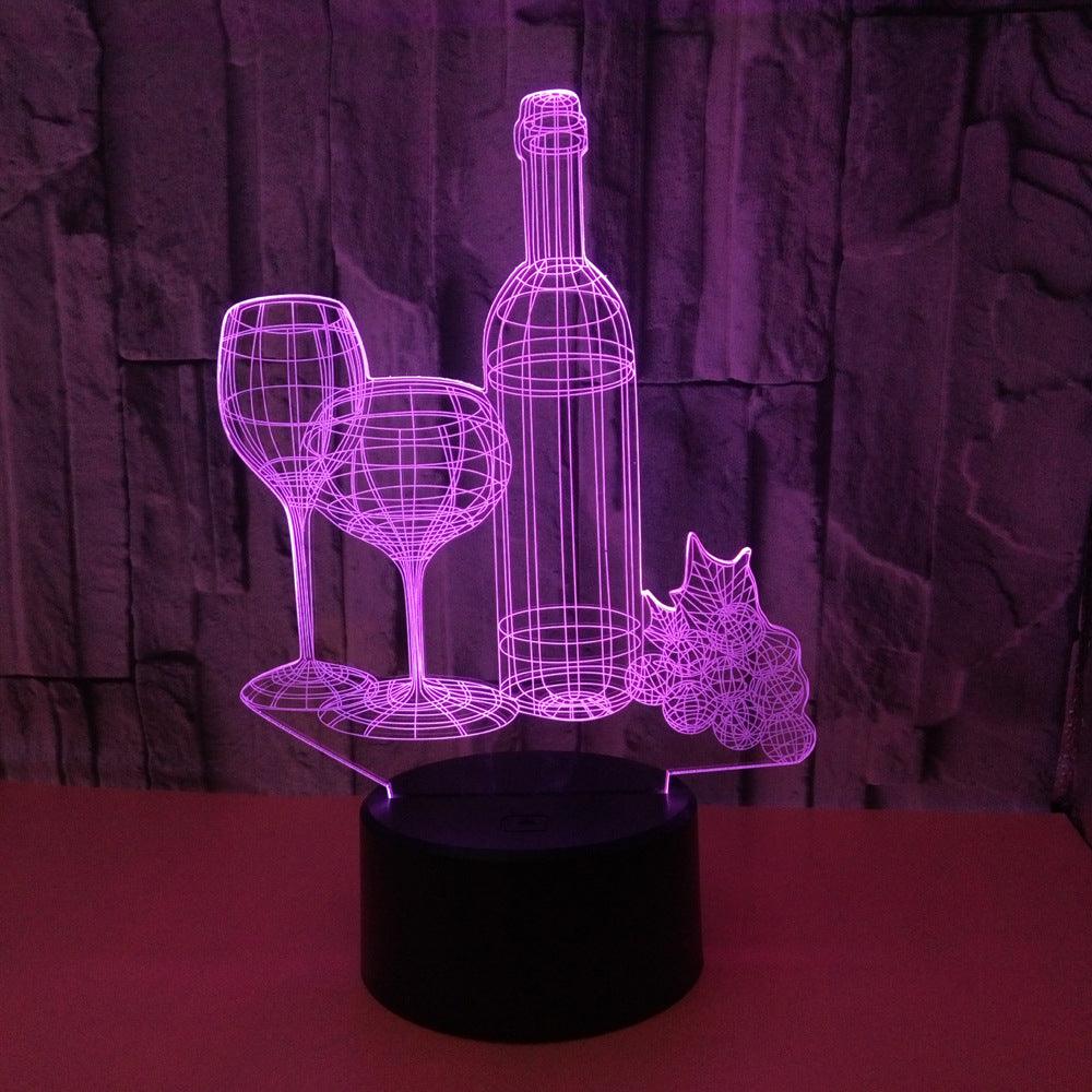 Wine bottle 3D night light - SOMM DIGI