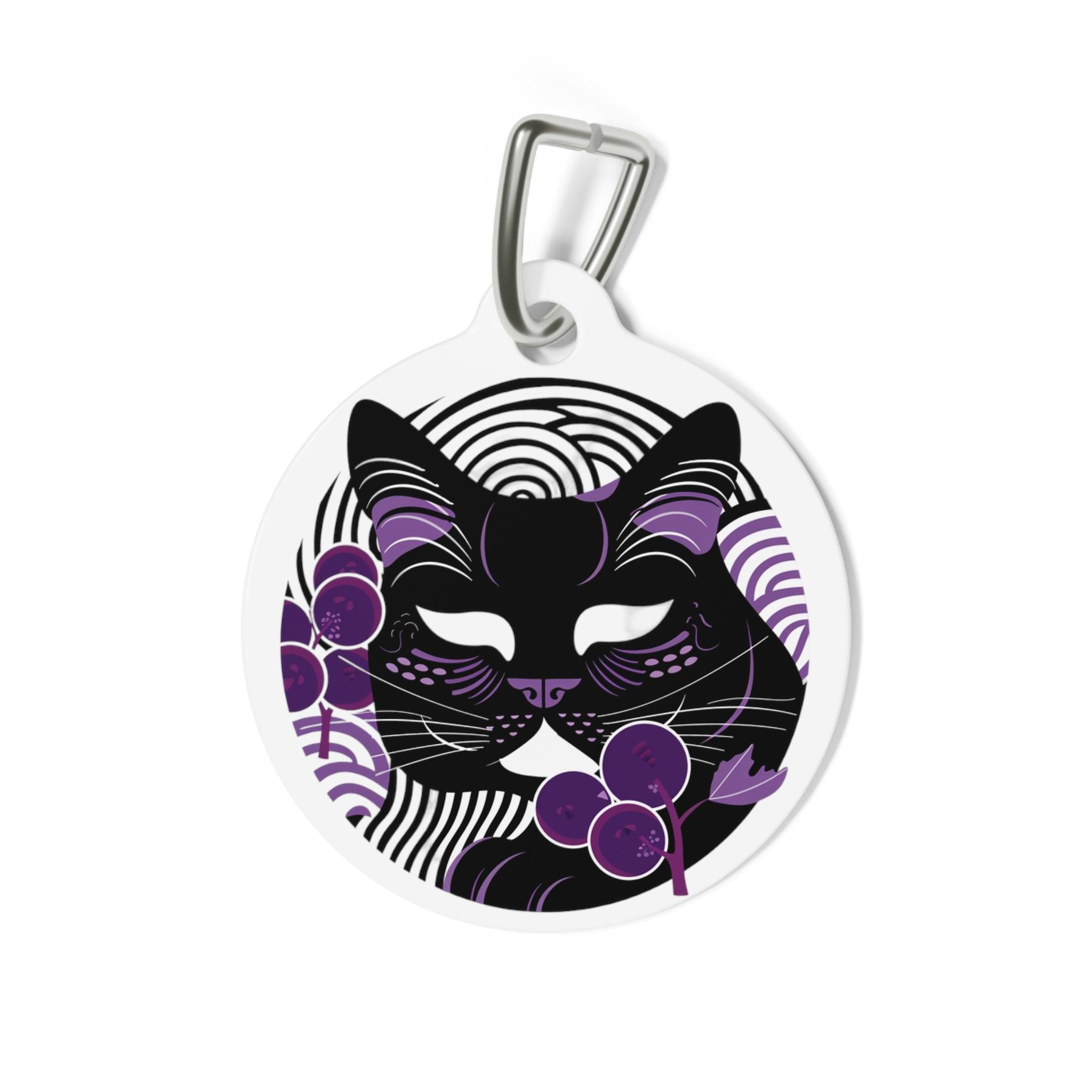Midnight Florals: Wine & Whiskers Elegance Tag - SOMM DIGI