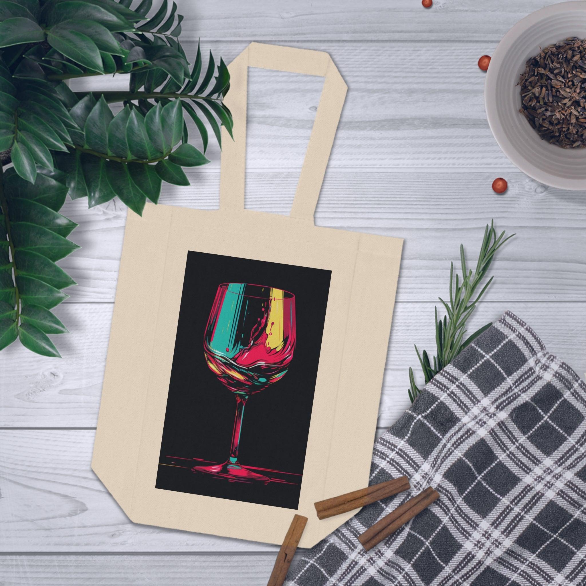 2 bottle neoprene wine tote bag
