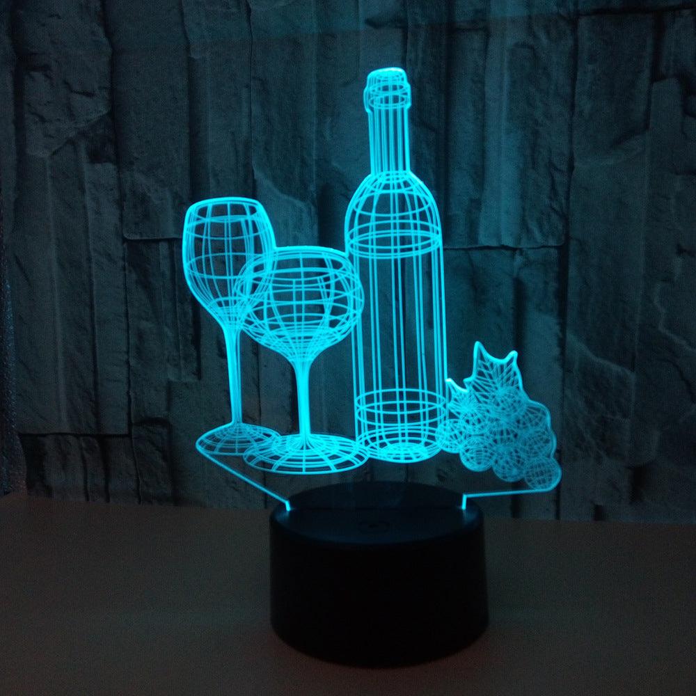 Wine bottle 3D night light - SOMM DIGI