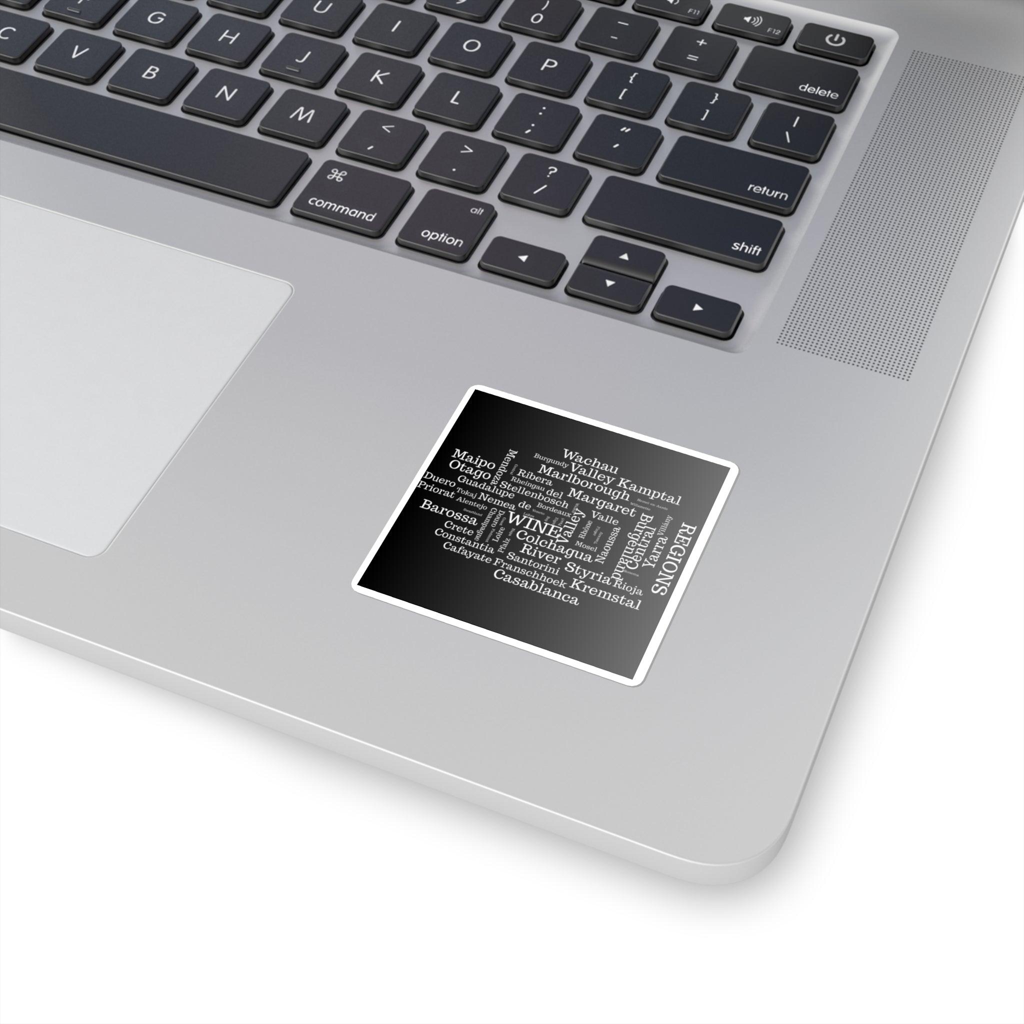 Sommelier Study Region Square Stickers - SOMM DIGI