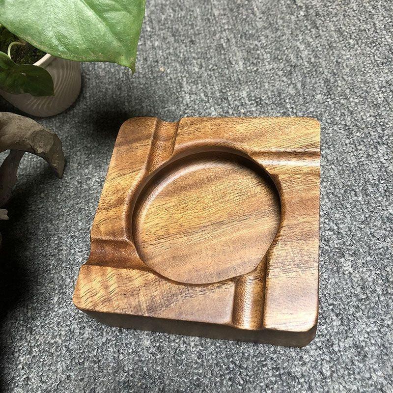 Cigar Ashtray Walnut Solid Wood - SOMM DIGI