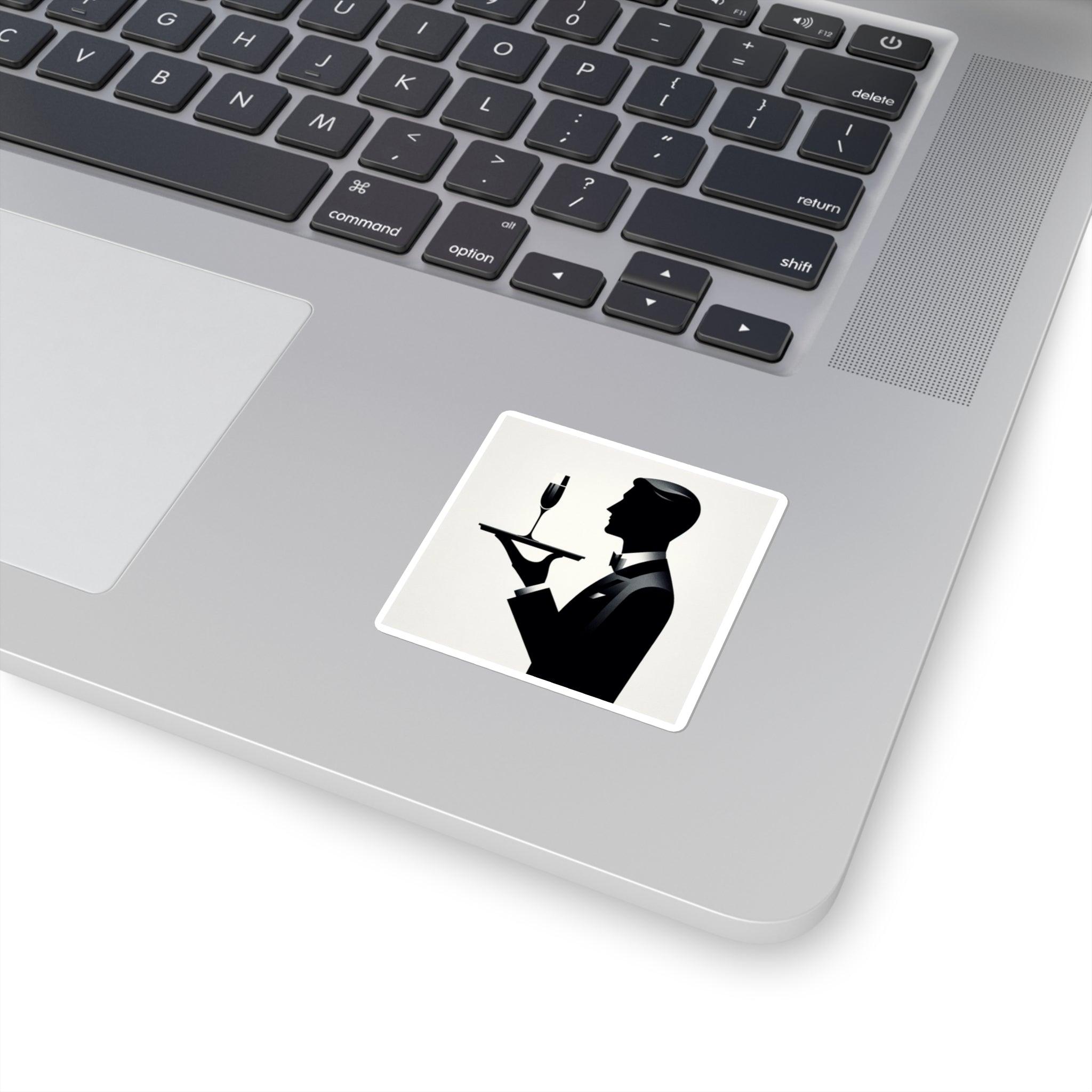 Sommelier - Serving Wine Square Stickers - SOMM DIGI