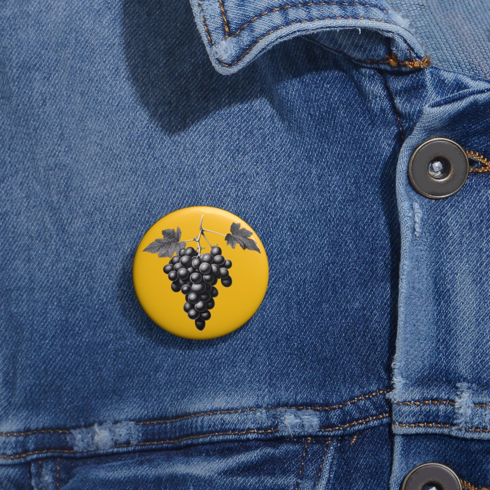 Grape Custom Pin Buttons - SOMM DIGI