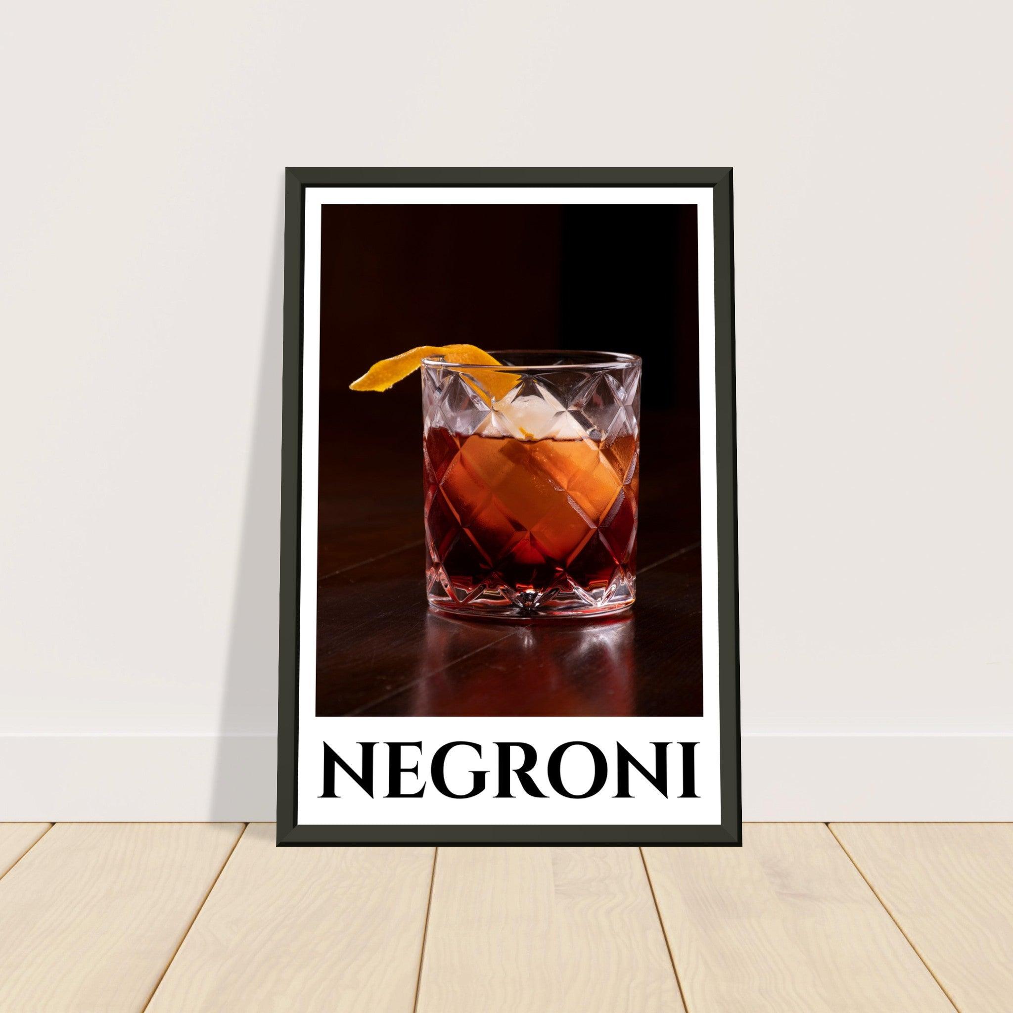 Bold Flavors Captured: The Classic Negroni Poster - SOMM DIGI