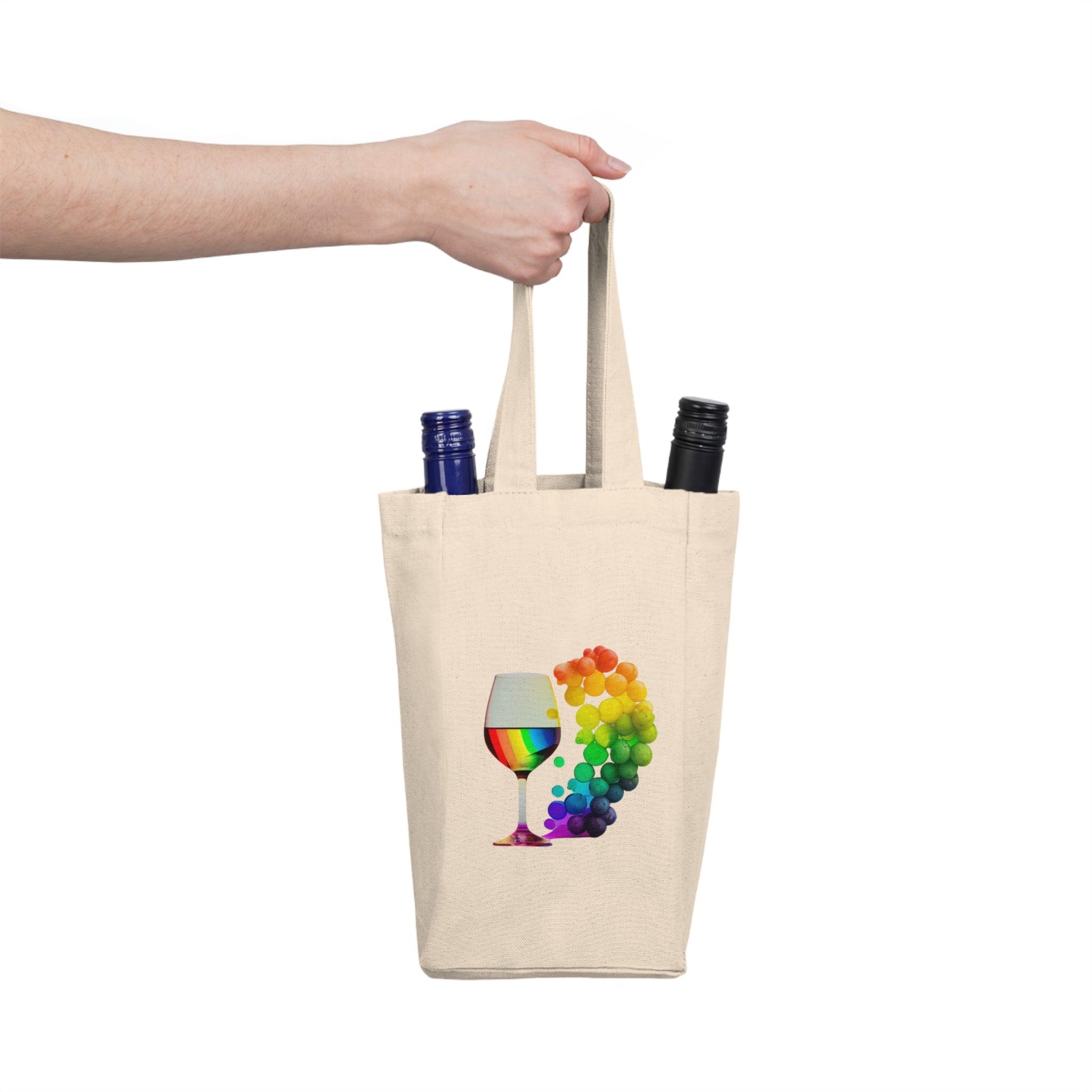 2 bottle wine tote bag