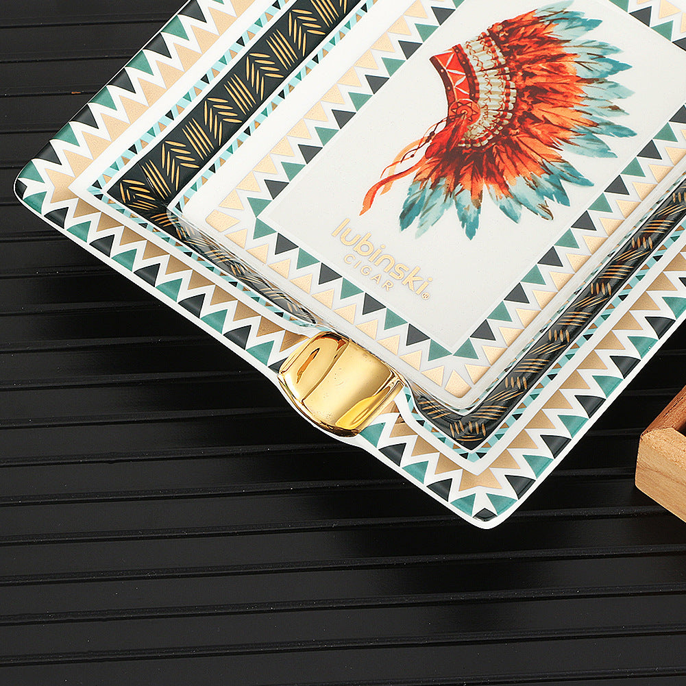 Colorful Ceramic Cigar Ashtray