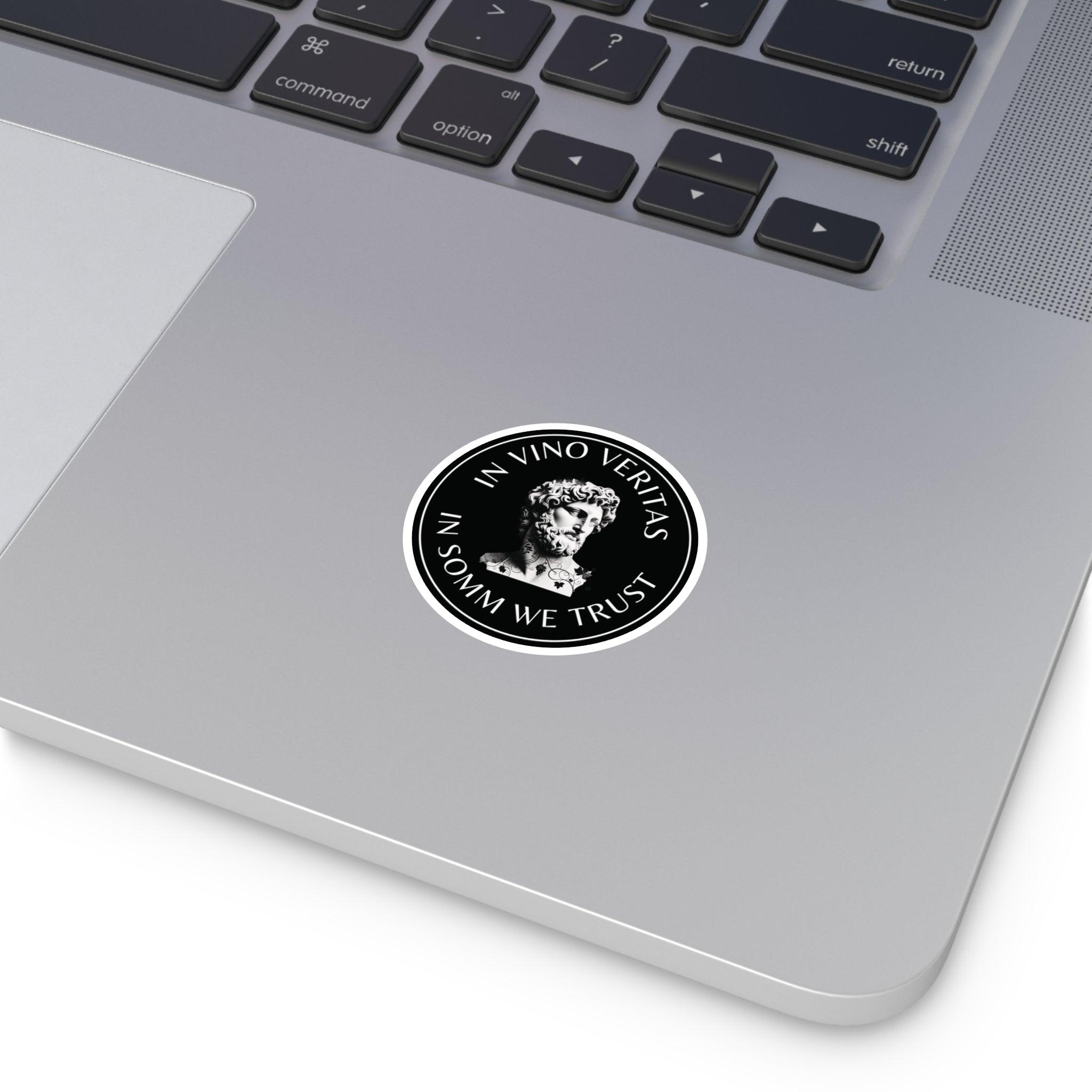 In Vino Veritas Round Stickers, Indoor\Outdoor - SOMM DIGI