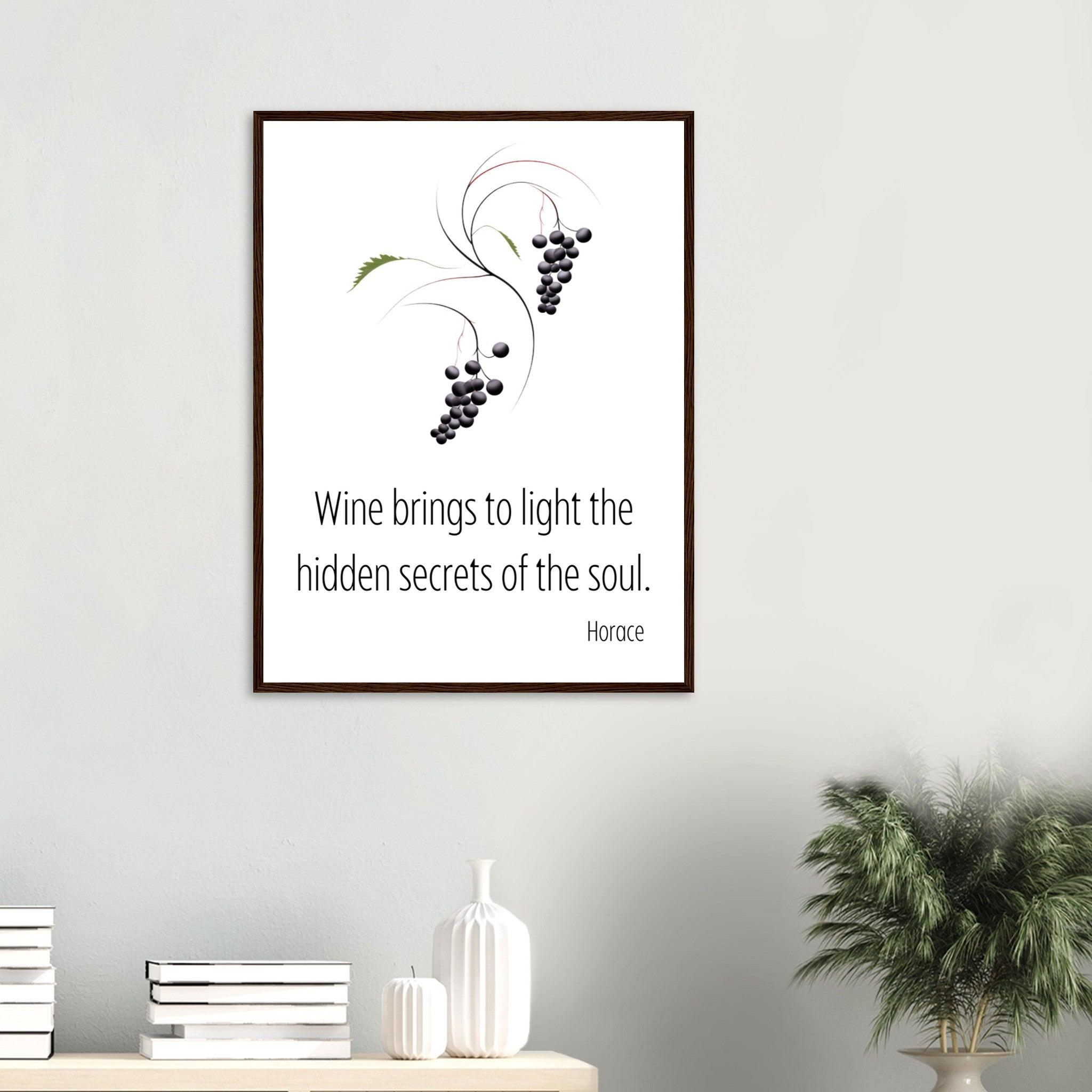 Wine Quotes Wall Art: Soul's Secrets - SOMM DIGI