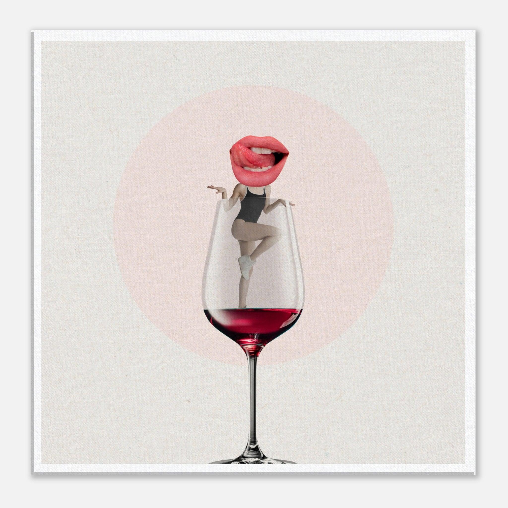wine glass wall art canvas