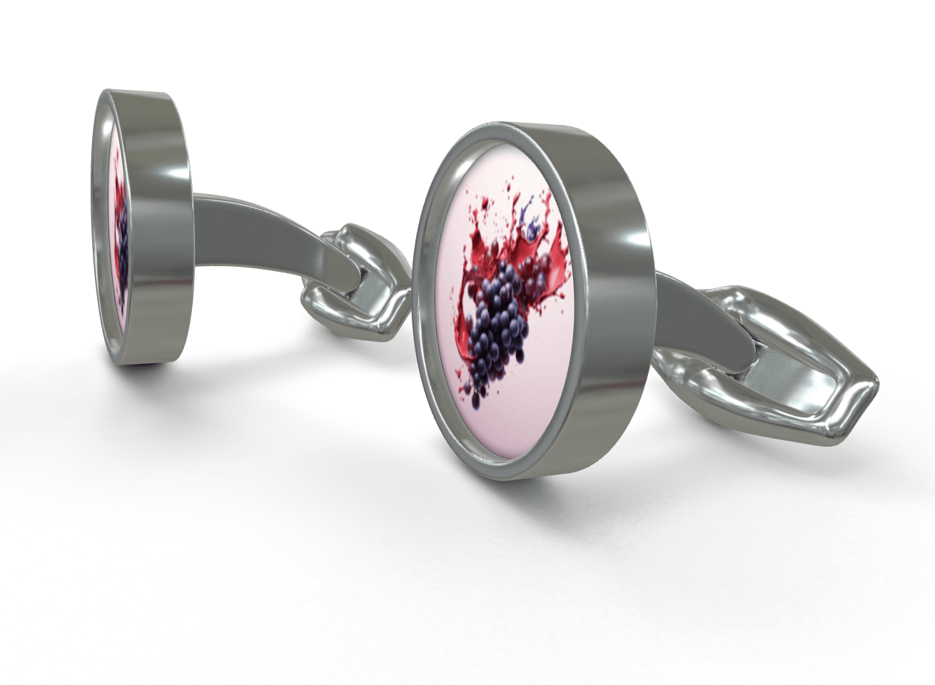 Vintner's Splash Cufflinks - A Toast to Style" - SOMM DIGI