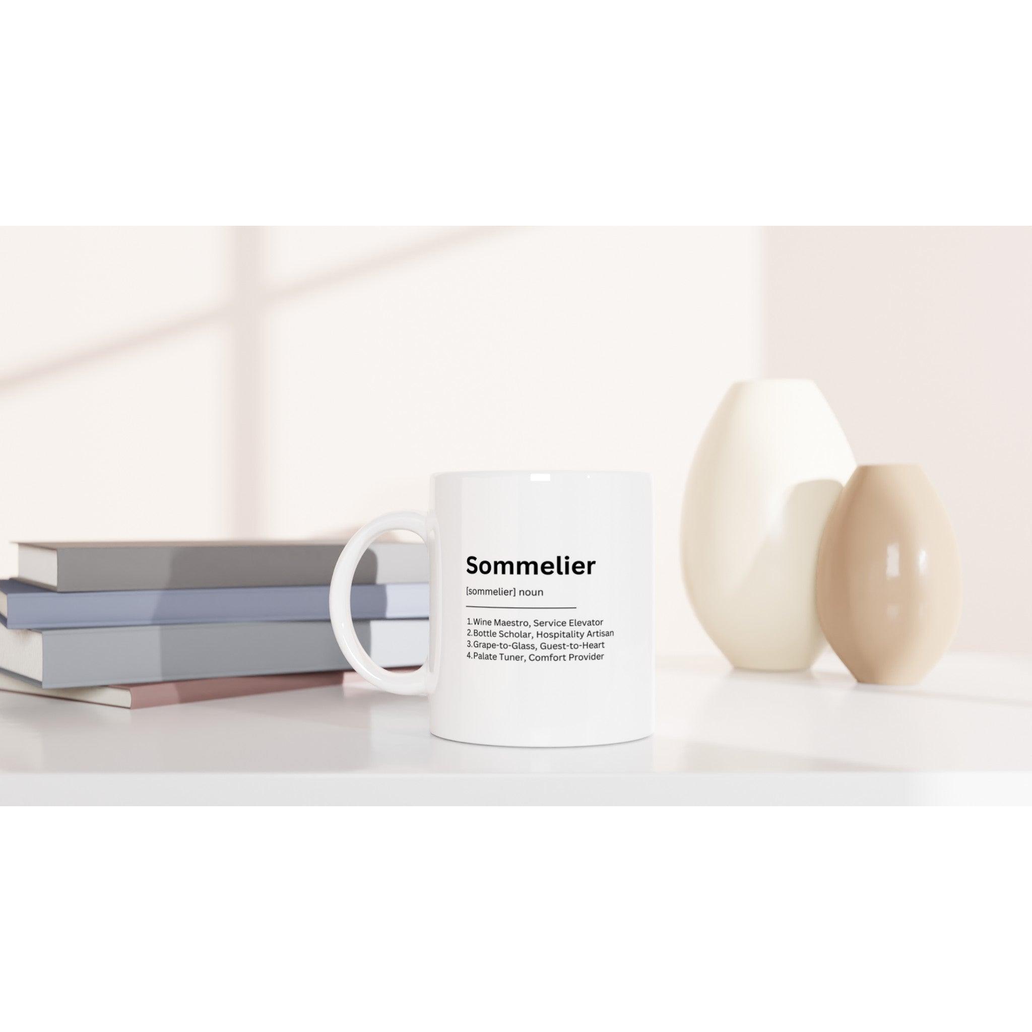 Sommelier White 11oz Ceramic Mug - SOMM DIGI
