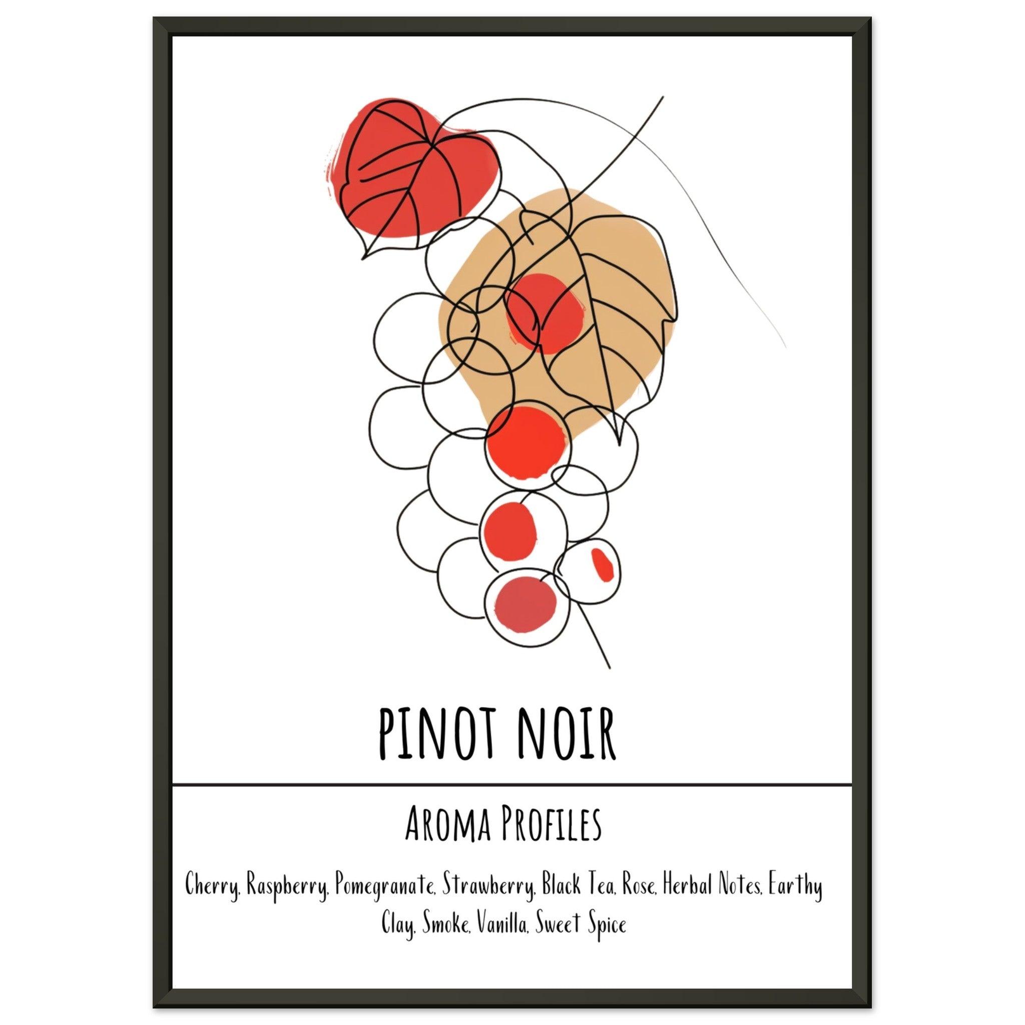 pinot noir wine grape wall art