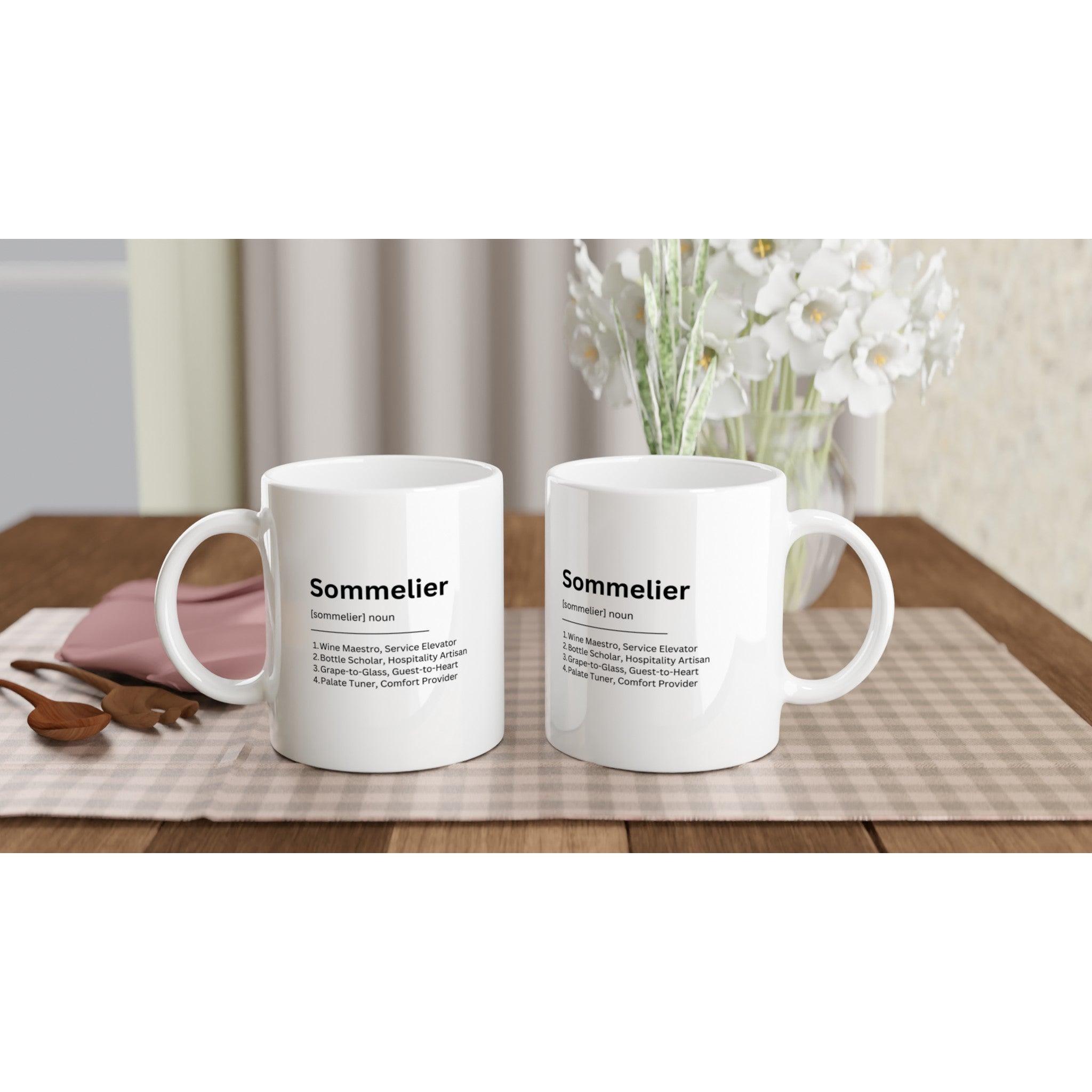 Sommelier White 11oz Ceramic Mug - SOMM DIGI