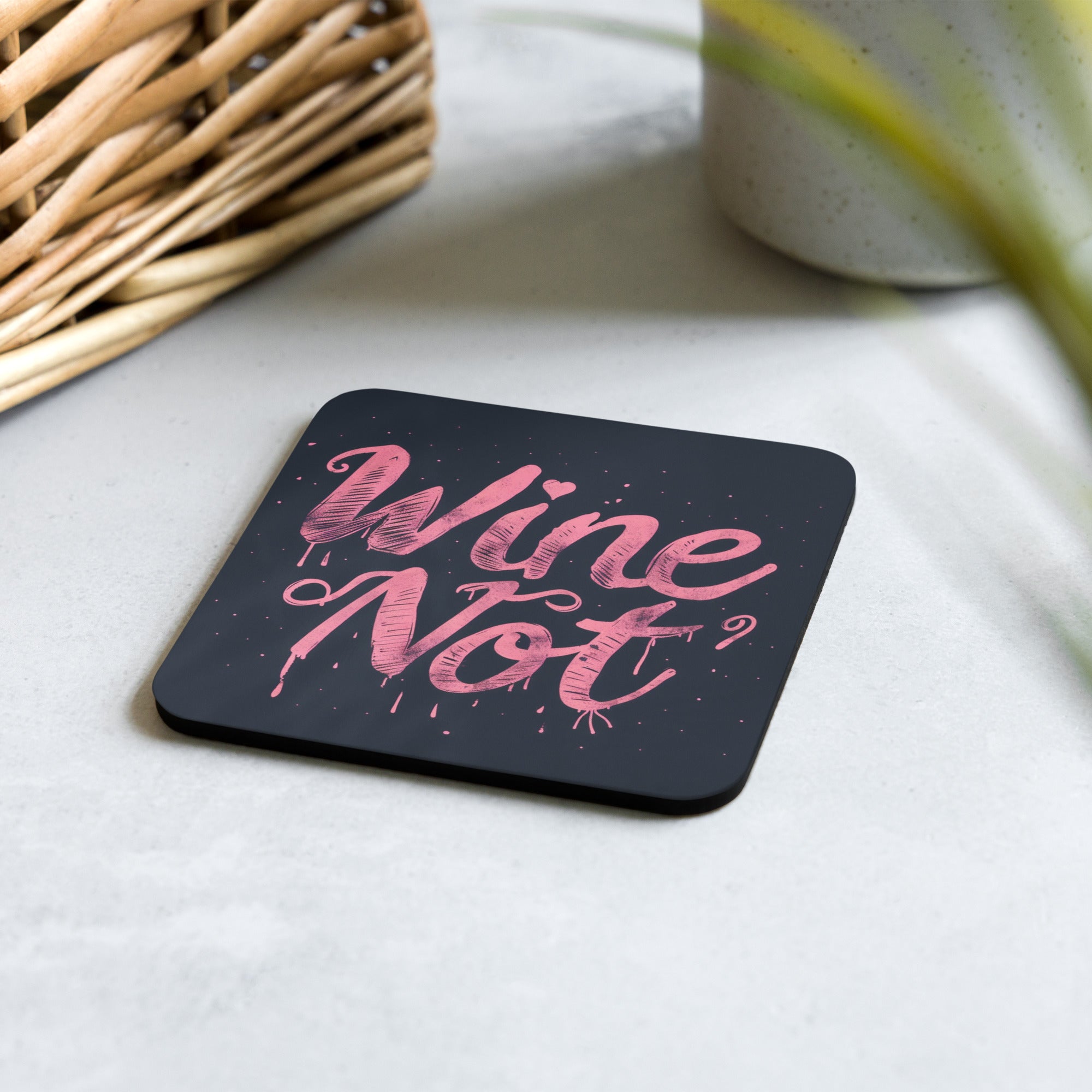 Wine Not Cork-back coaster
