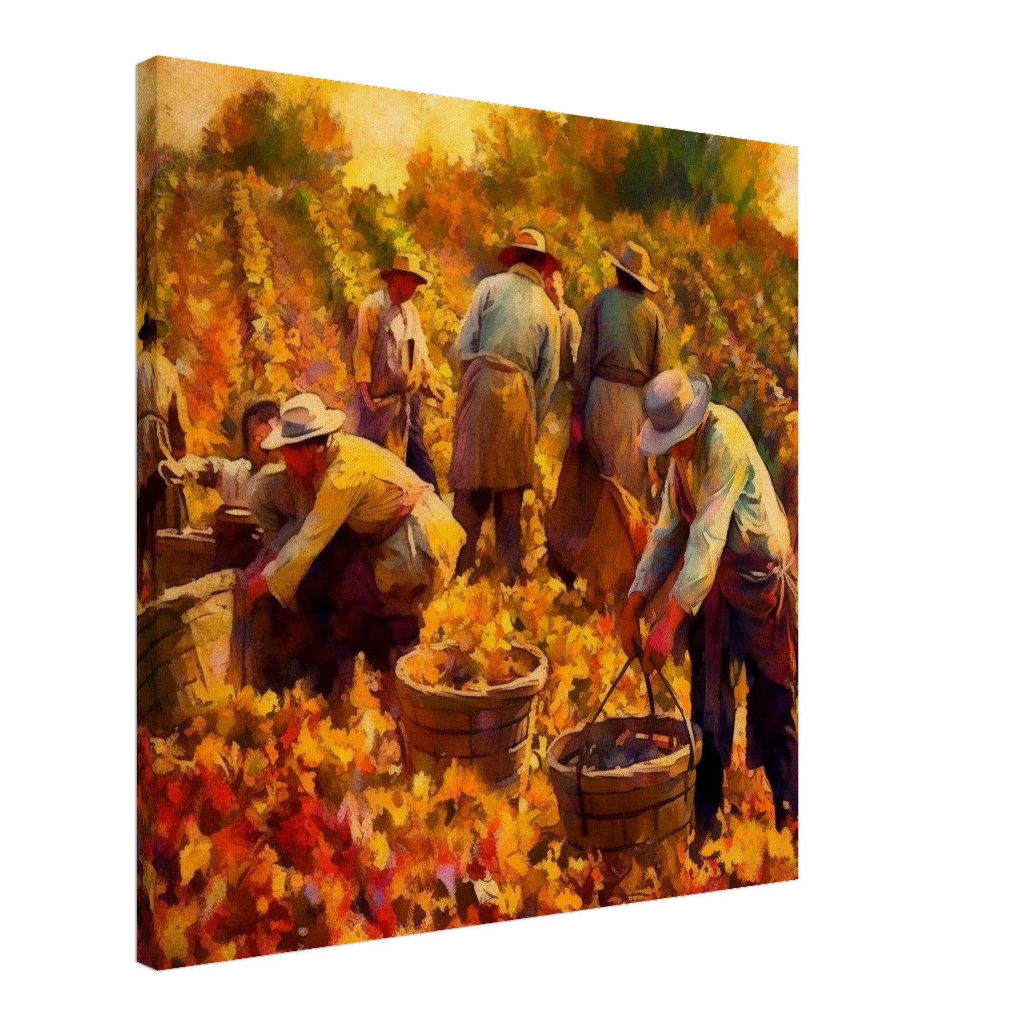 Impressionist Harvest Canvas - A Vineyard's Story in Brushstrokes - SOMM DIGI