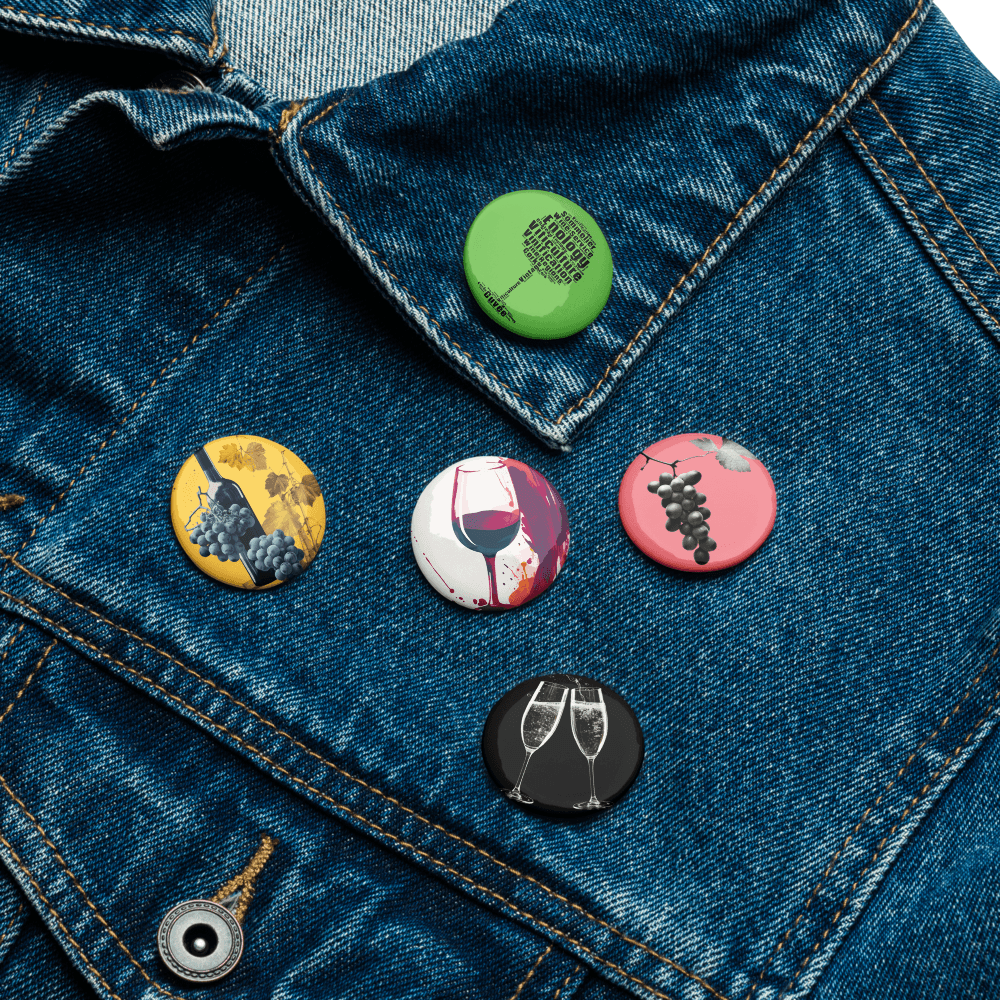 Wine Set of Pin Buttons - SOMM DIGI