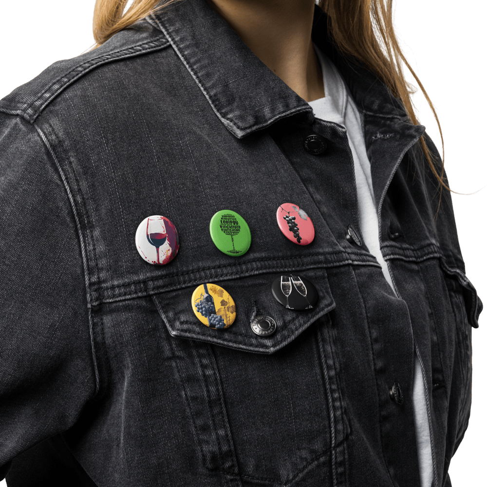 Wine Set of Pin Buttons - SOMM DIGI