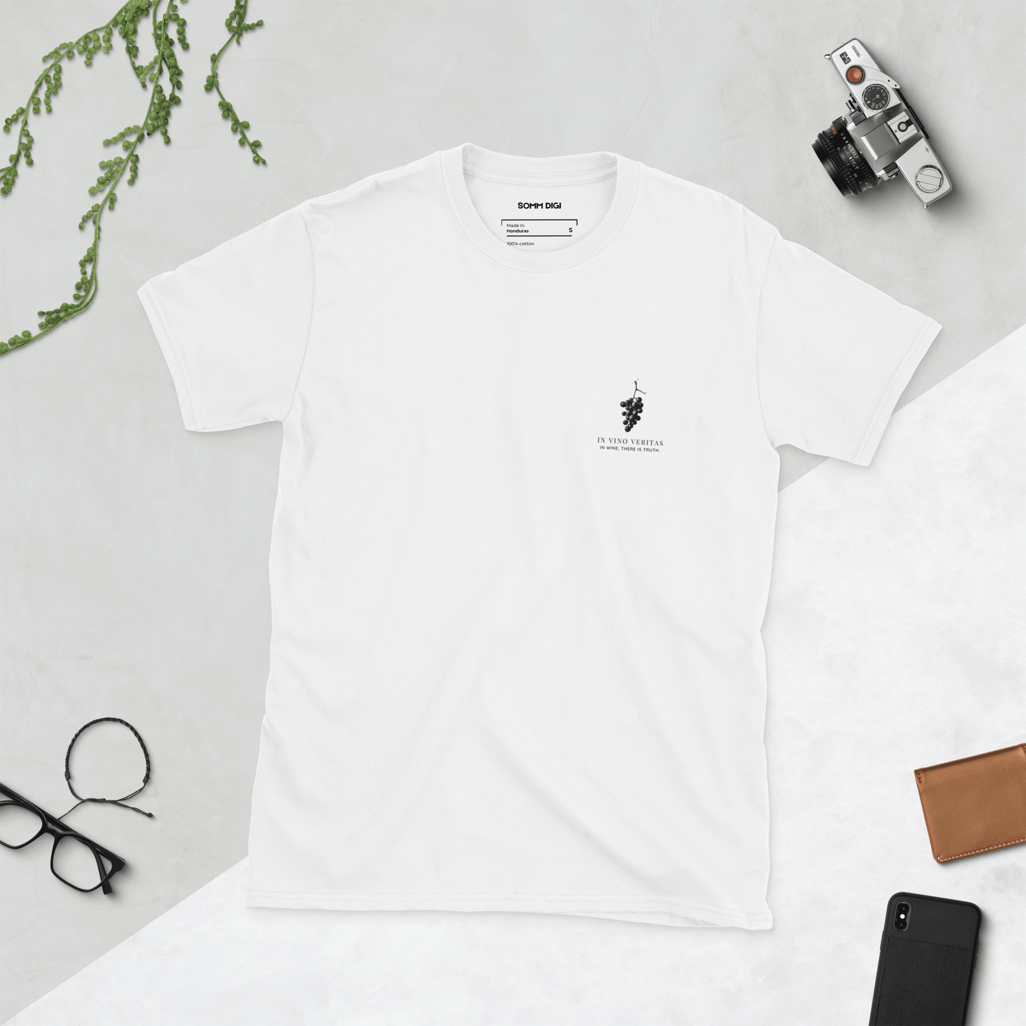 In Vino Veritas" Wine Tee - Uncomplicated Elegance - SOMM DIGI